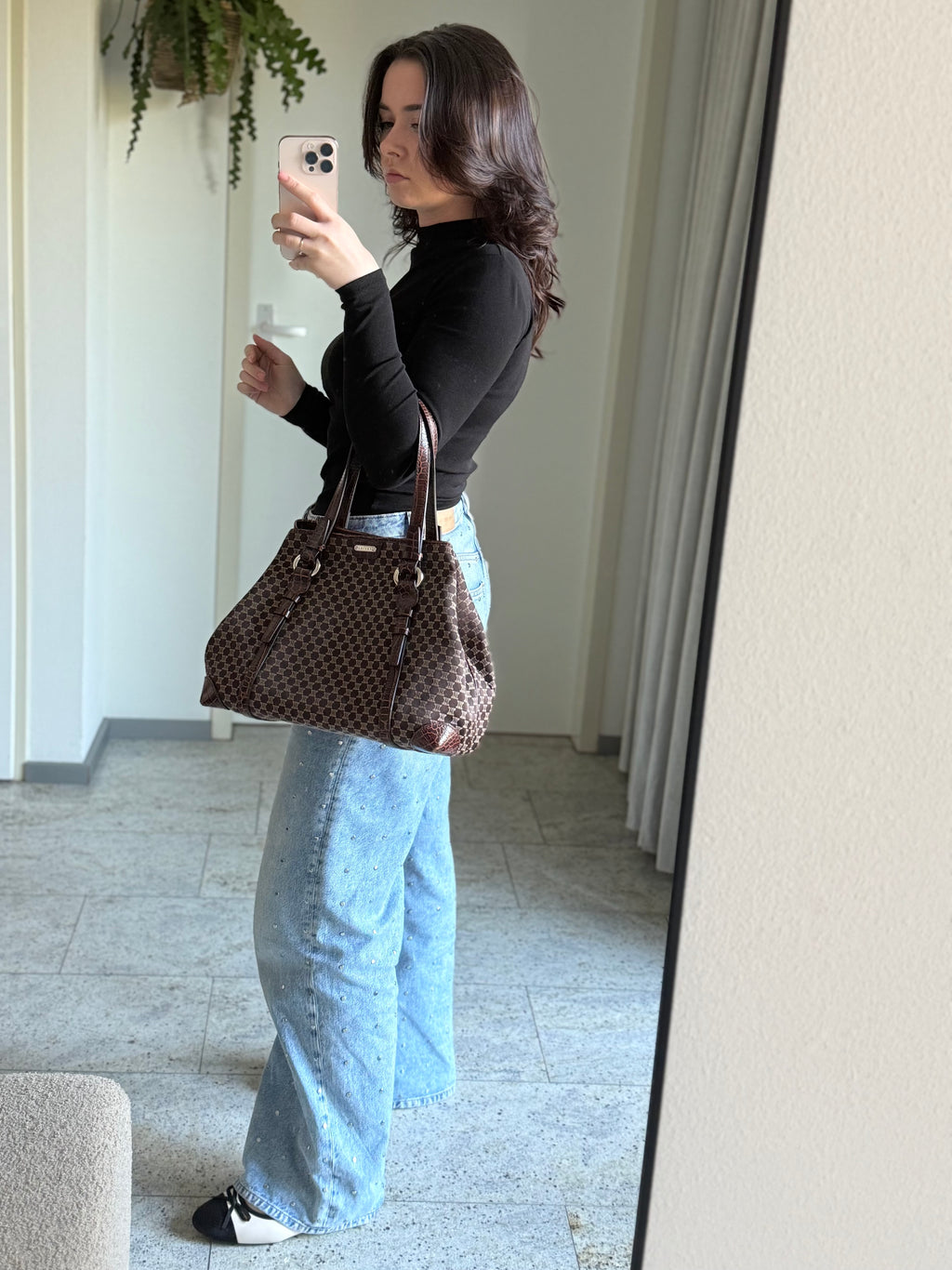 CELINE MACADAM/TRIOMPHE MONOGRAM TOTE