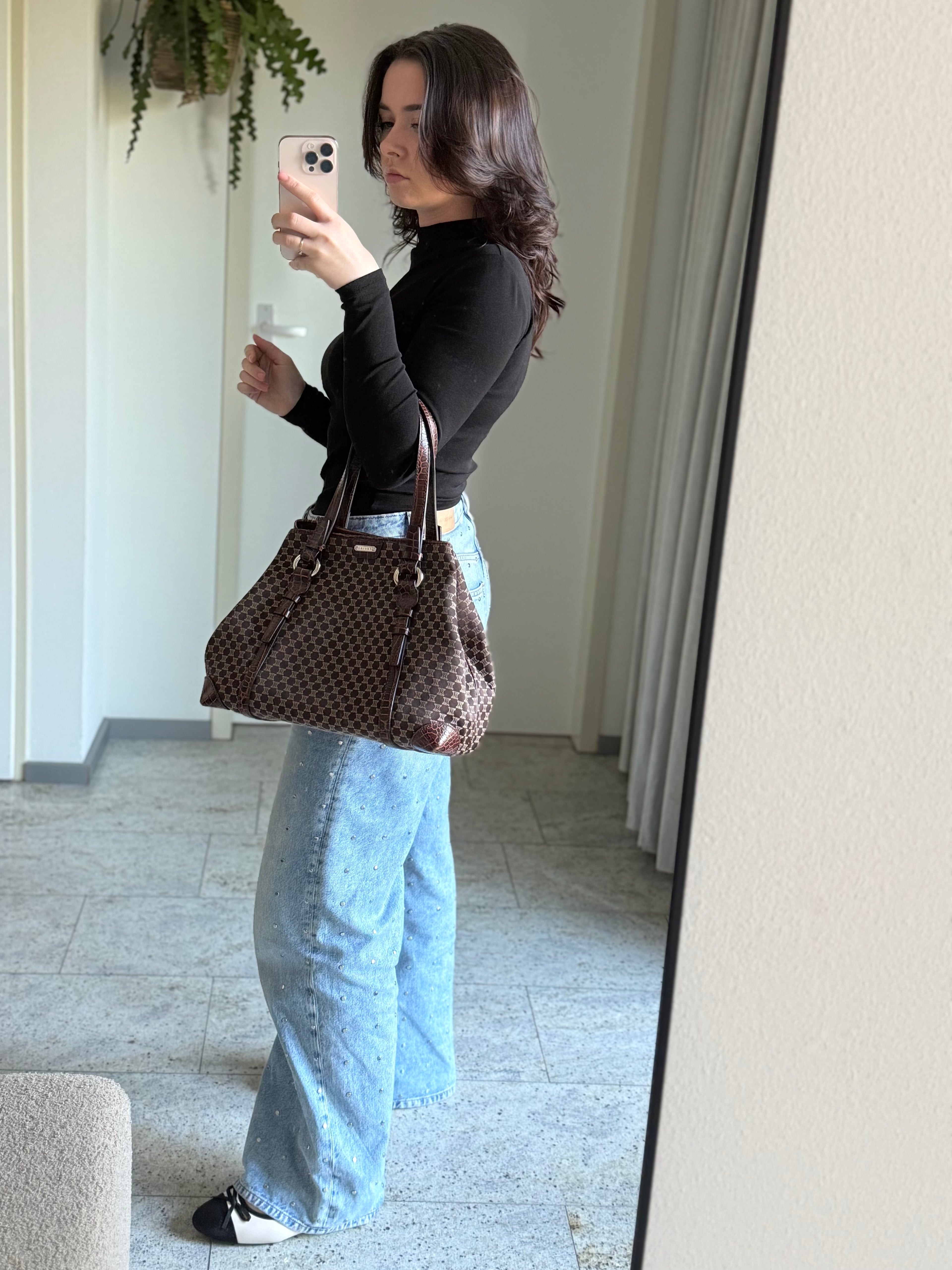 CELINE MACADAM/TRIOMPHE MONOGRAM TOTE