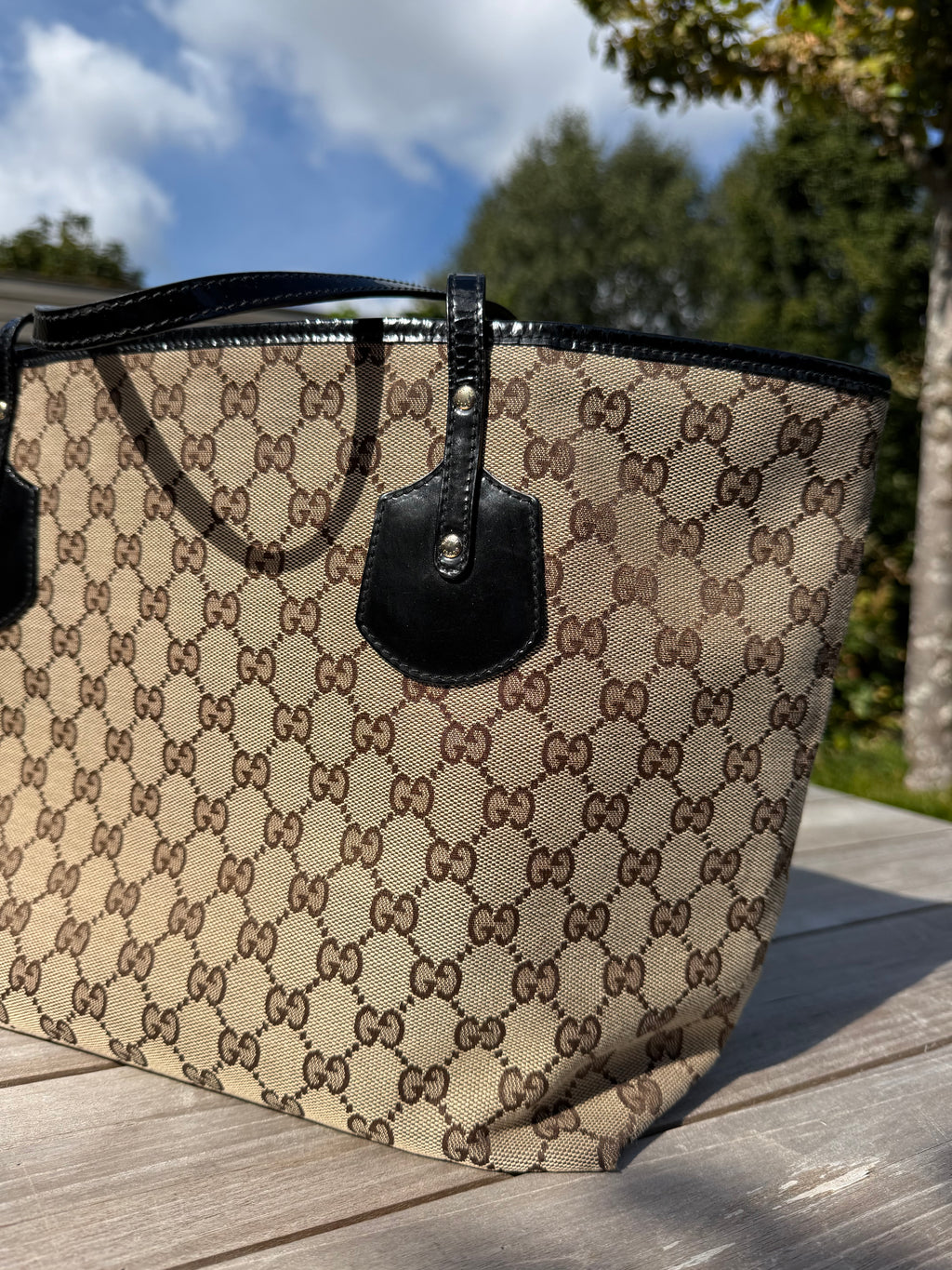 GUCCI SHOULDER/TOTE BAG PATENT LEATHER