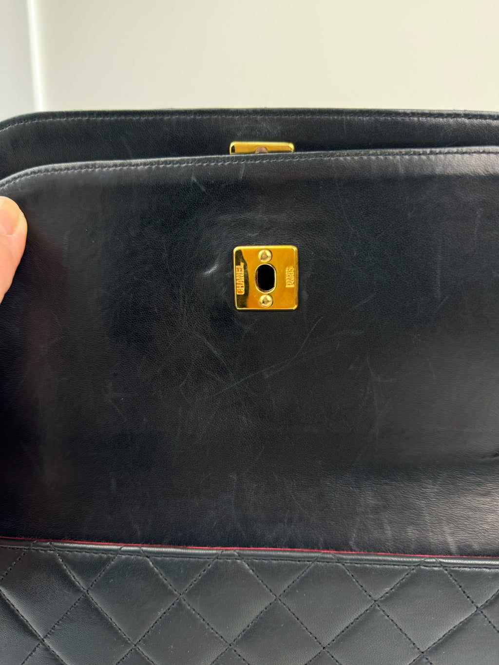 CHANEL MATELASSE HALF MOON DOUBLE FLAP CHAIN SHOULDERBAG