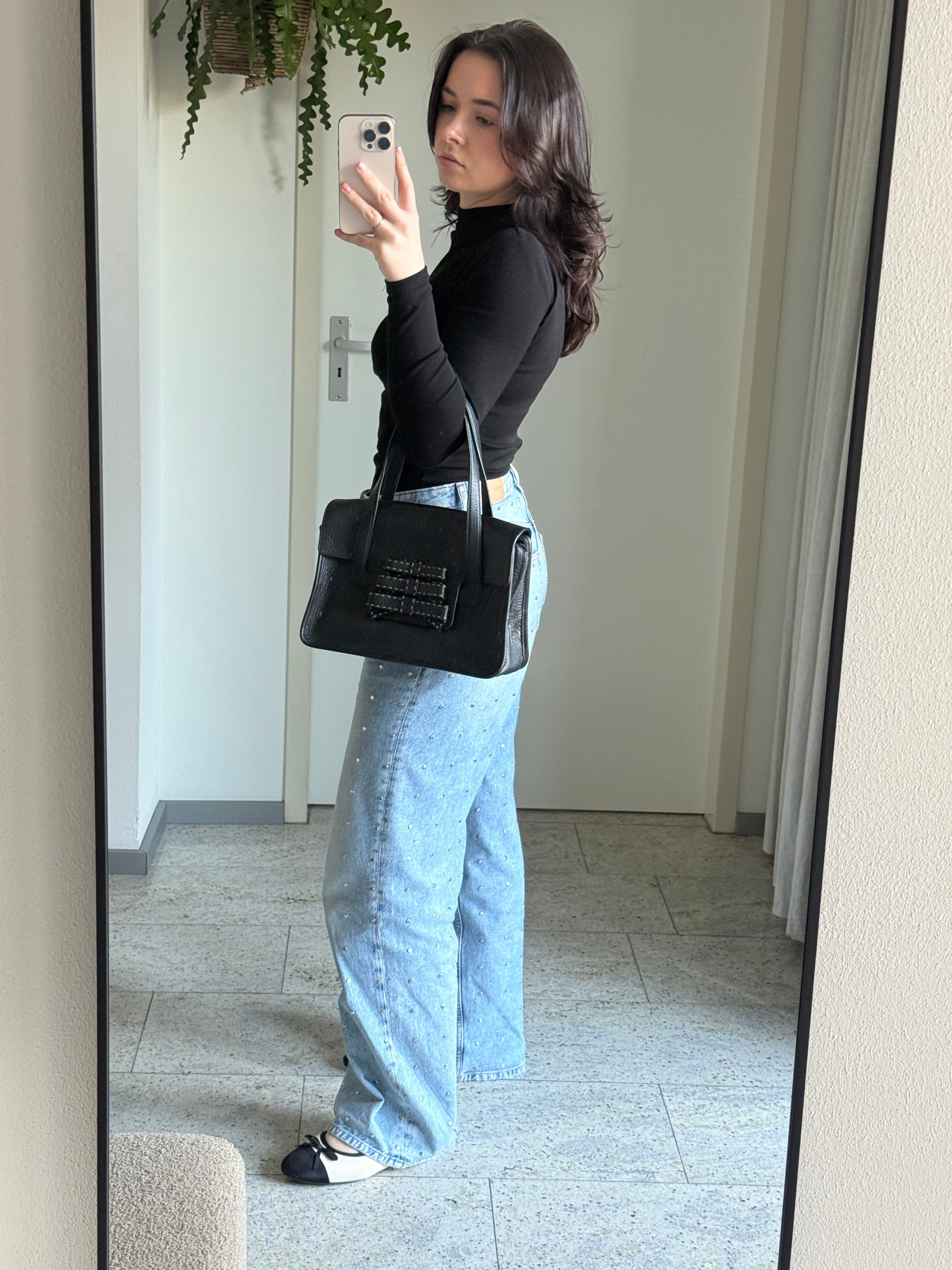 PRADA VITELLO DAINO TRIPLE BOW TOTE