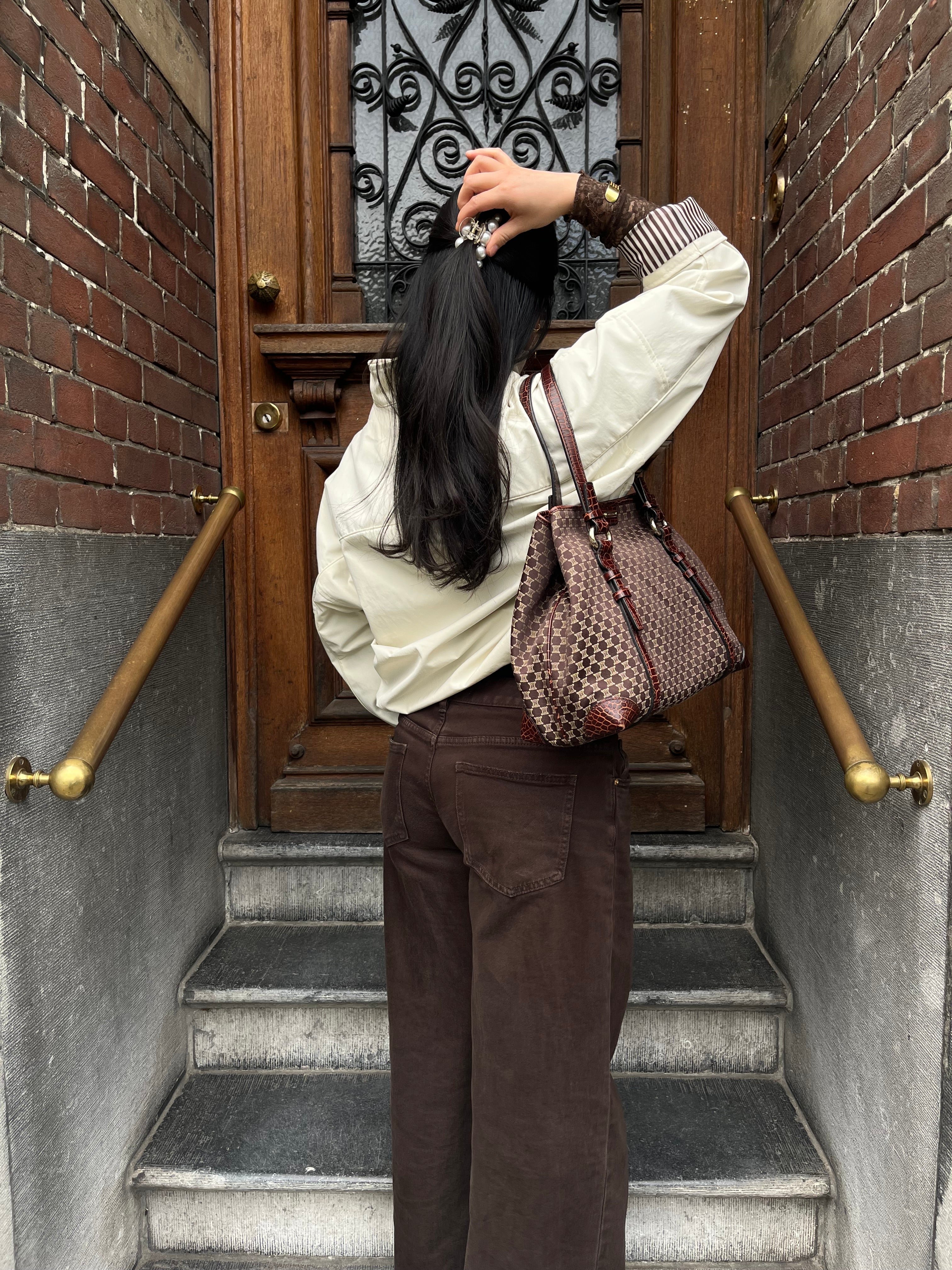 CELINE MACADAM/TRIOMPHE MONOGRAM TOTE