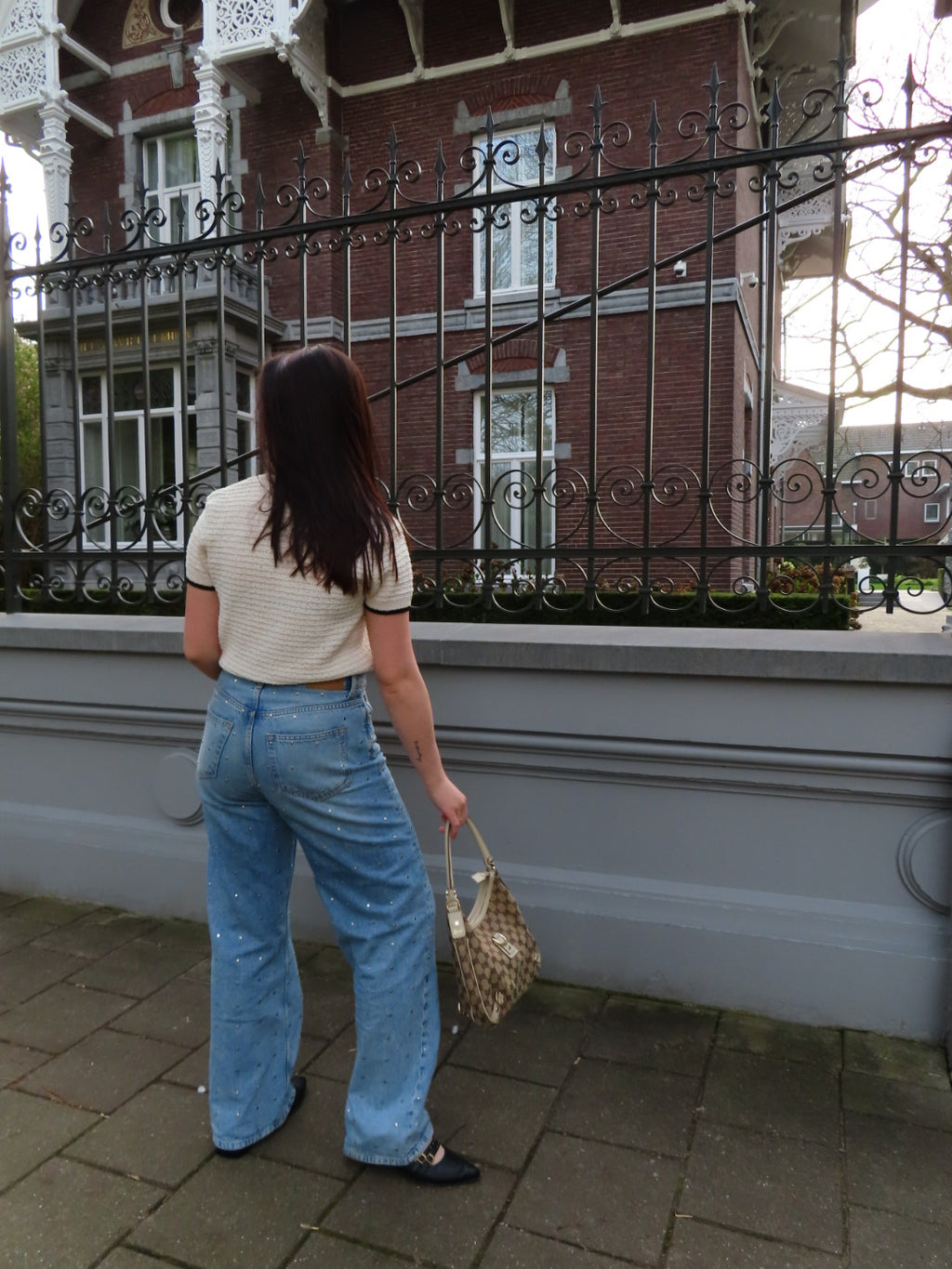 GUCCI GG MONOGRAM ABBEY SMALL SHOULDER BAG