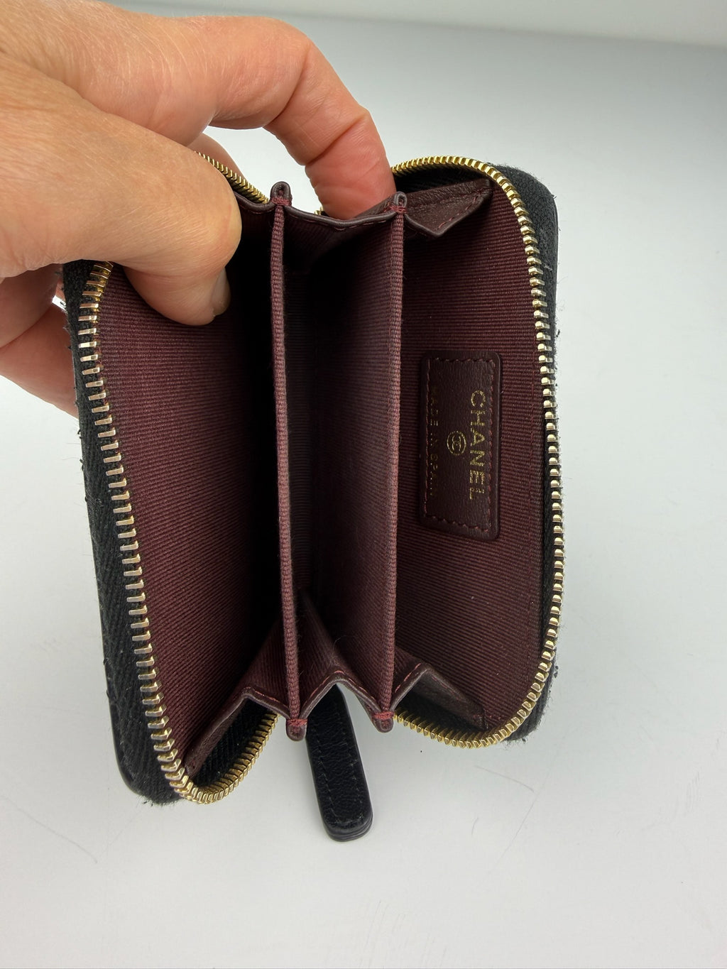 CHANEL ZIPPED COIN CARD HOLDER WALLET