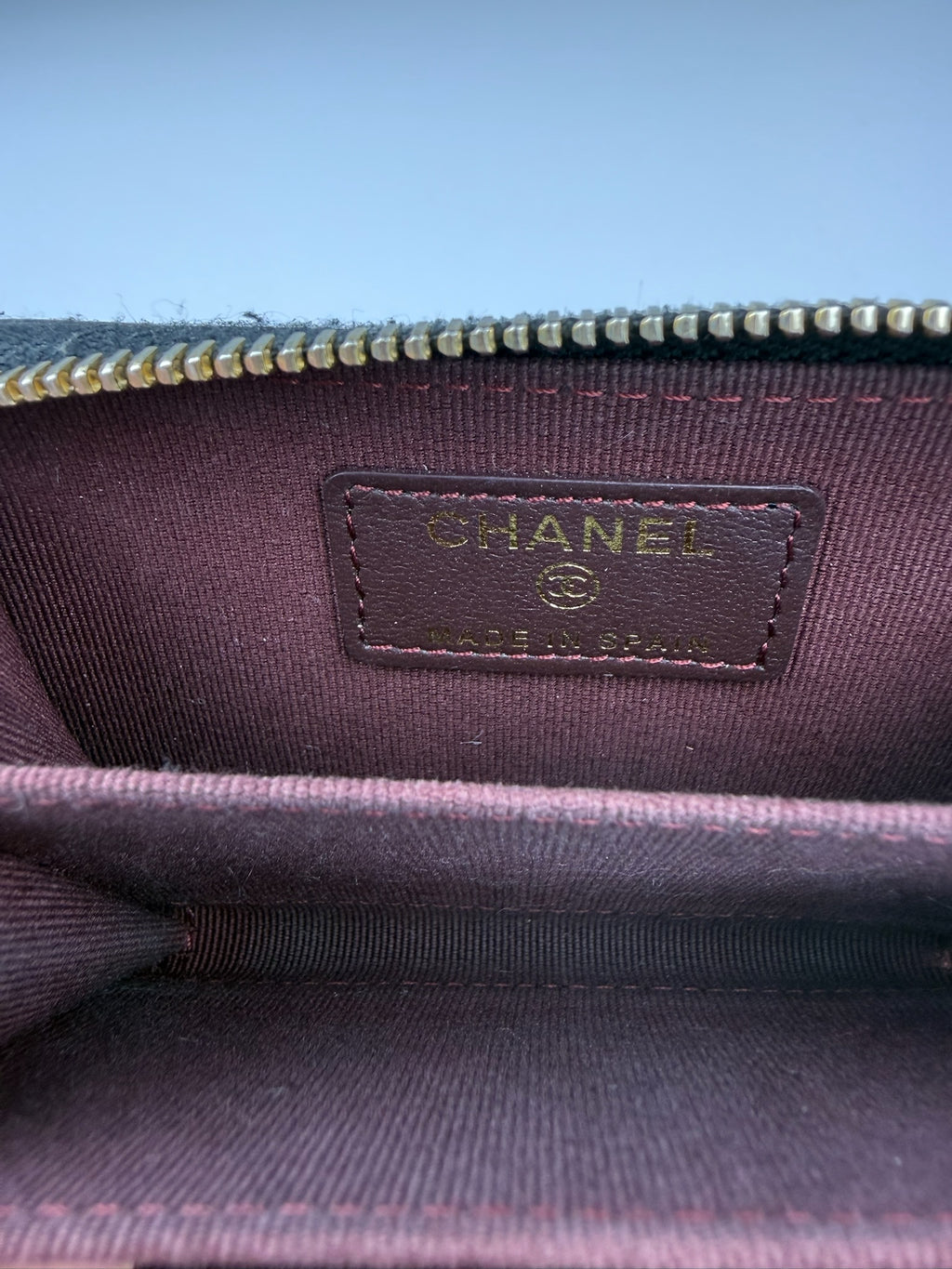 CHANEL ZIPPED COIN CARD HOLDER WALLET
