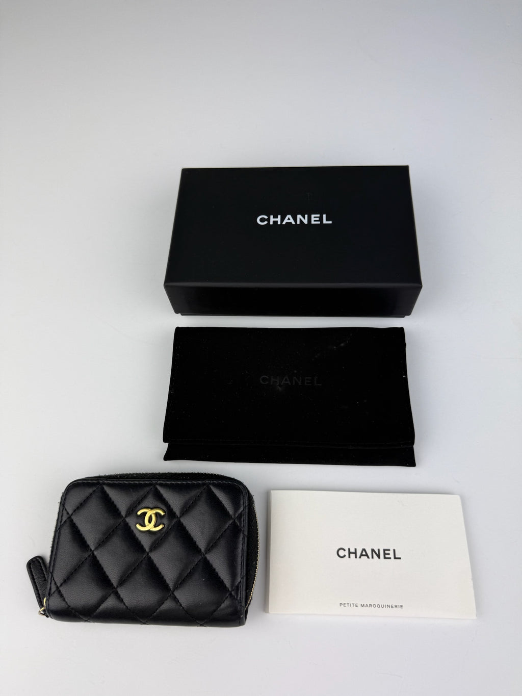 CHANEL ZIPPED COIN CARD HOLDER WALLET