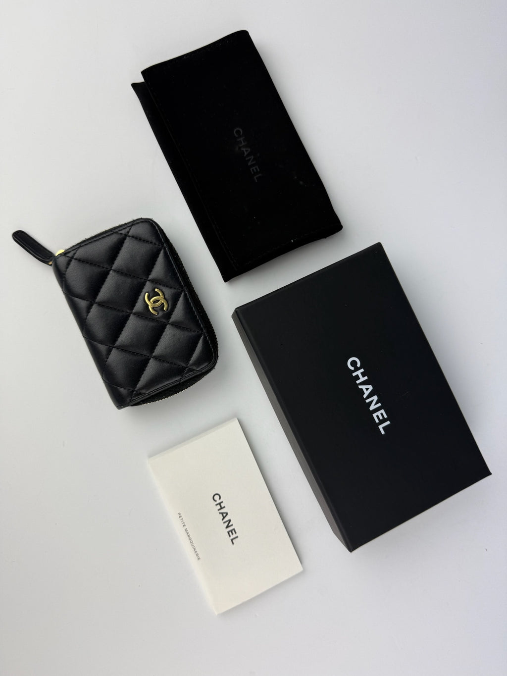 CHANEL ZIPPED COIN CARD HOLDER WALLET