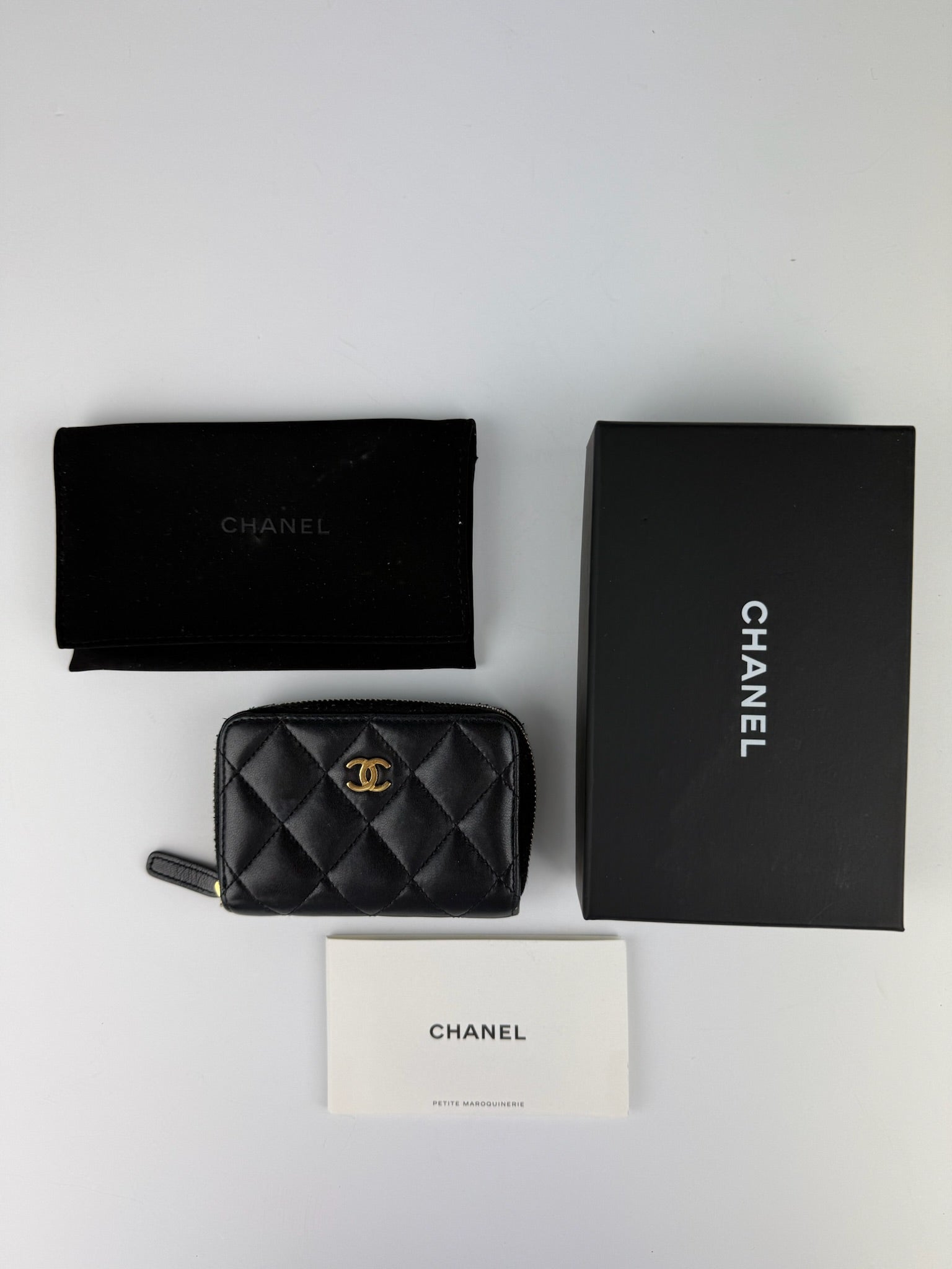 CHANEL ZIPPED COIN CARD HOLDER WALLET