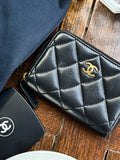 CHANEL ZIPPED COIN CARD HOLDER WALLET