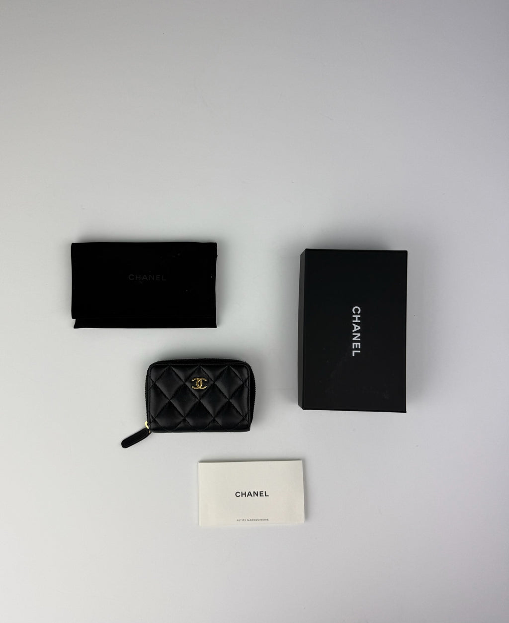CHANEL ZIPPED COIN CARD HOLDER WALLET