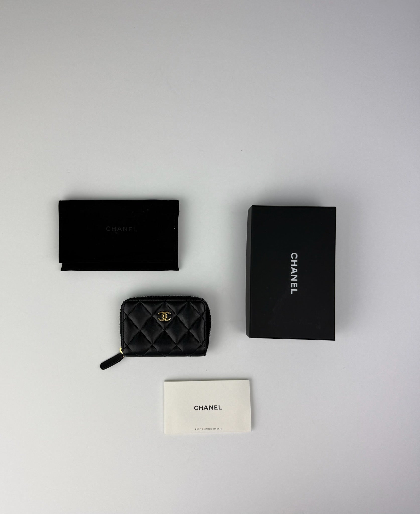CHANEL ZIPPED COIN CARD HOLDER WALLET