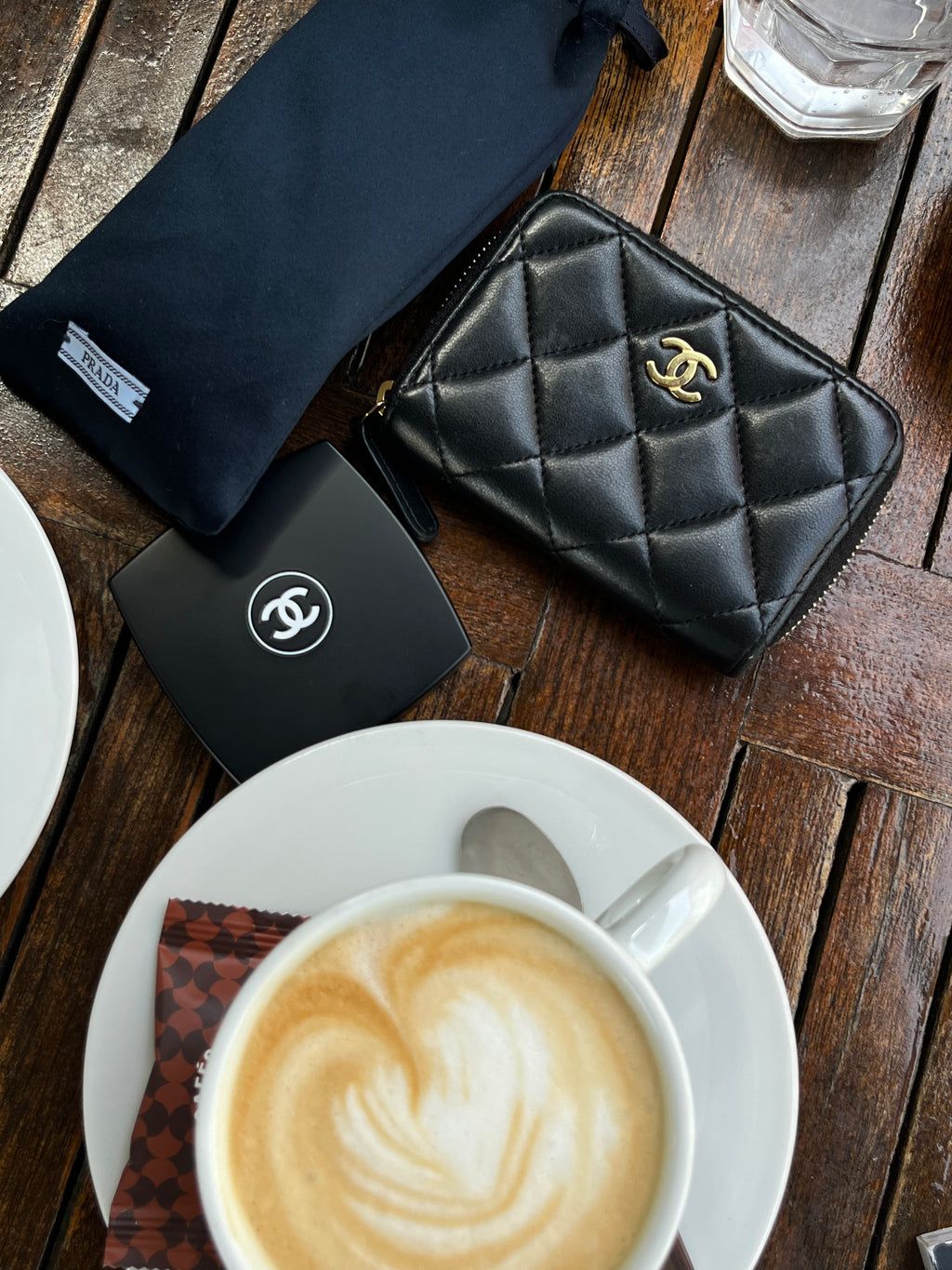CHANEL ZIPPED COIN CARD HOLDER WALLET