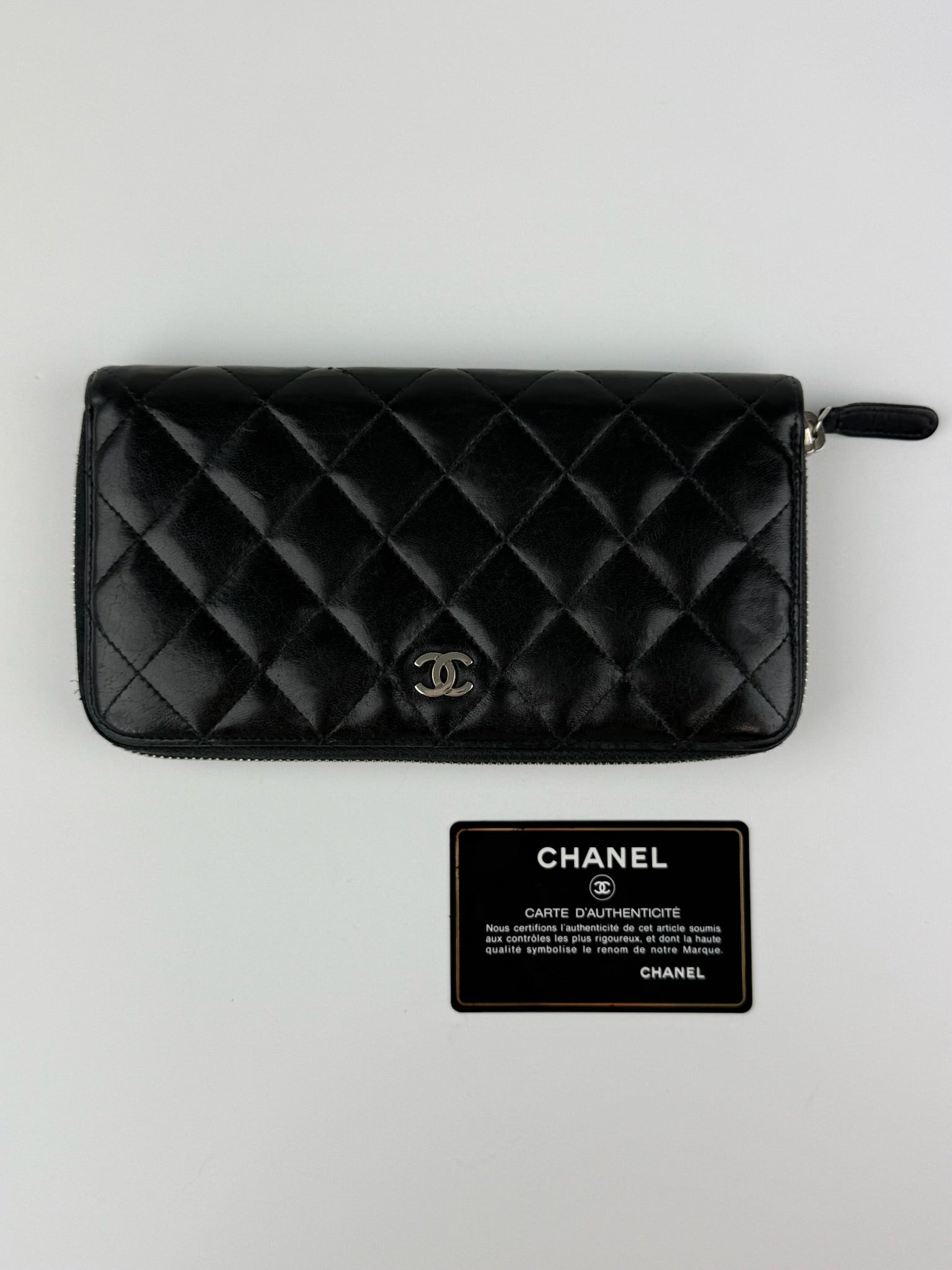 CHANEL ZIP AROUND LONG WALLET