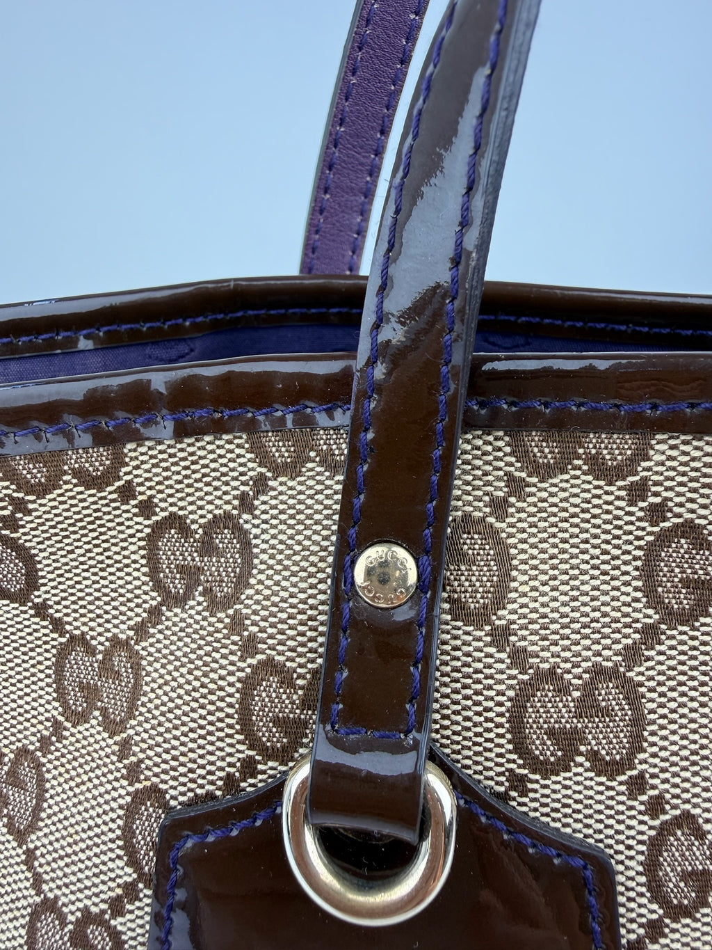 GUCCI SCHOULDER/TOTE BAG PATENT LEATHER