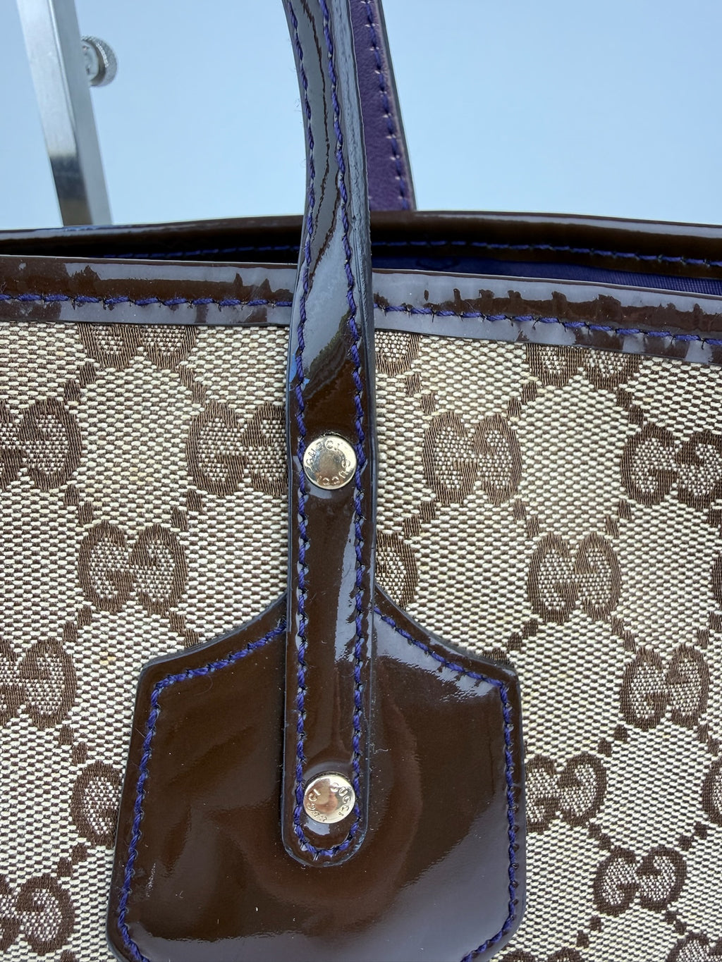 GUCCI SCHOULDER/TOTE BAG PATENT LEATHER
