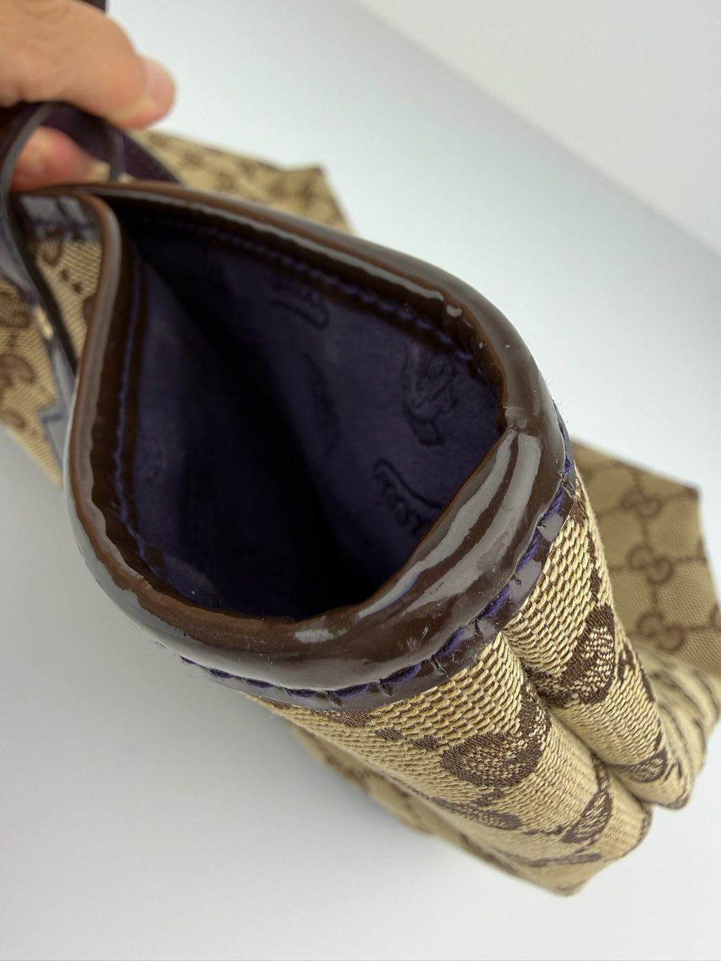 GUCCI SCHOULDER/TOTE BAG PATENT LEATHER