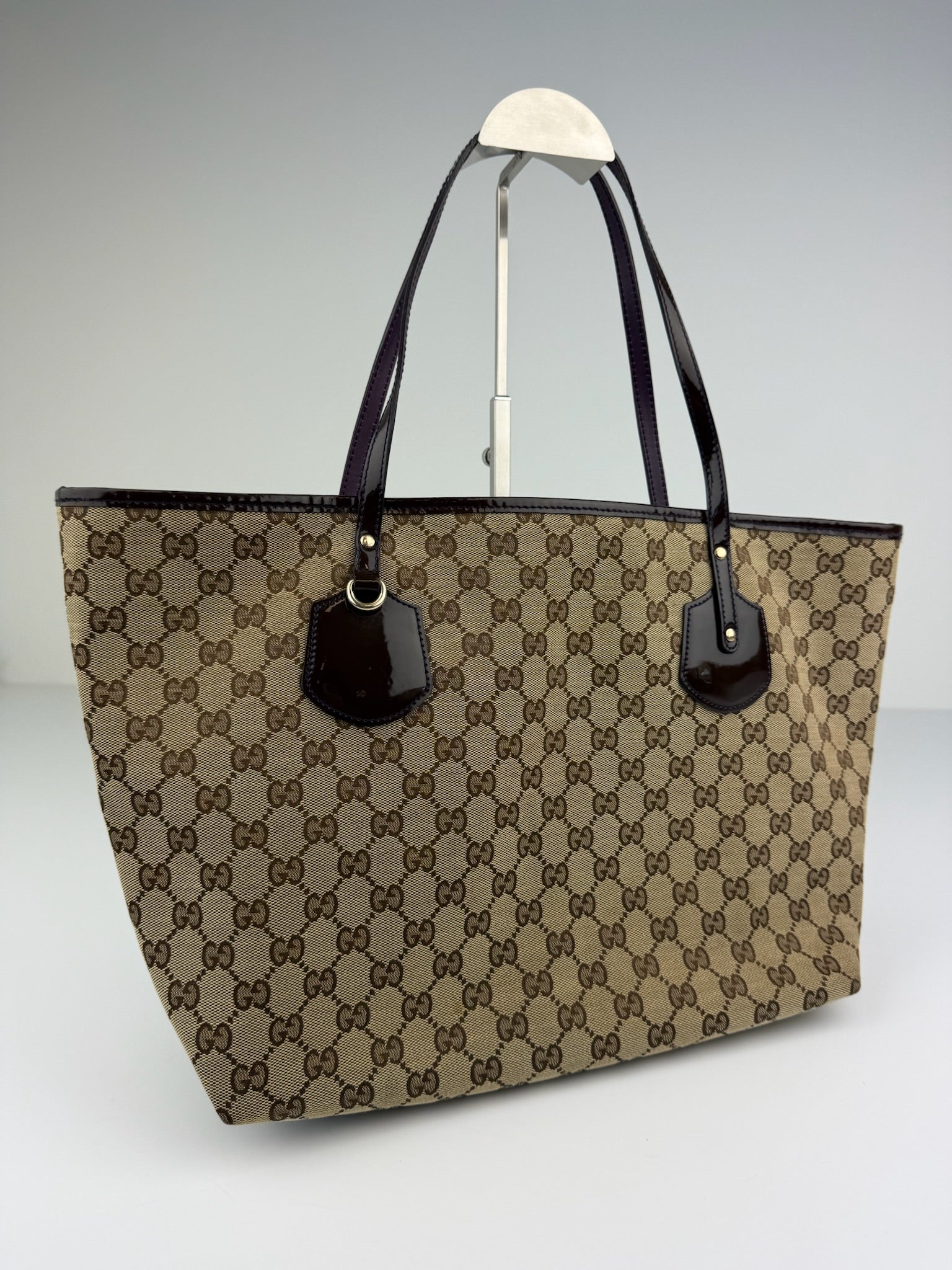 GUCCI SCHOULDER/TOTE BAG PATENT LEATHER