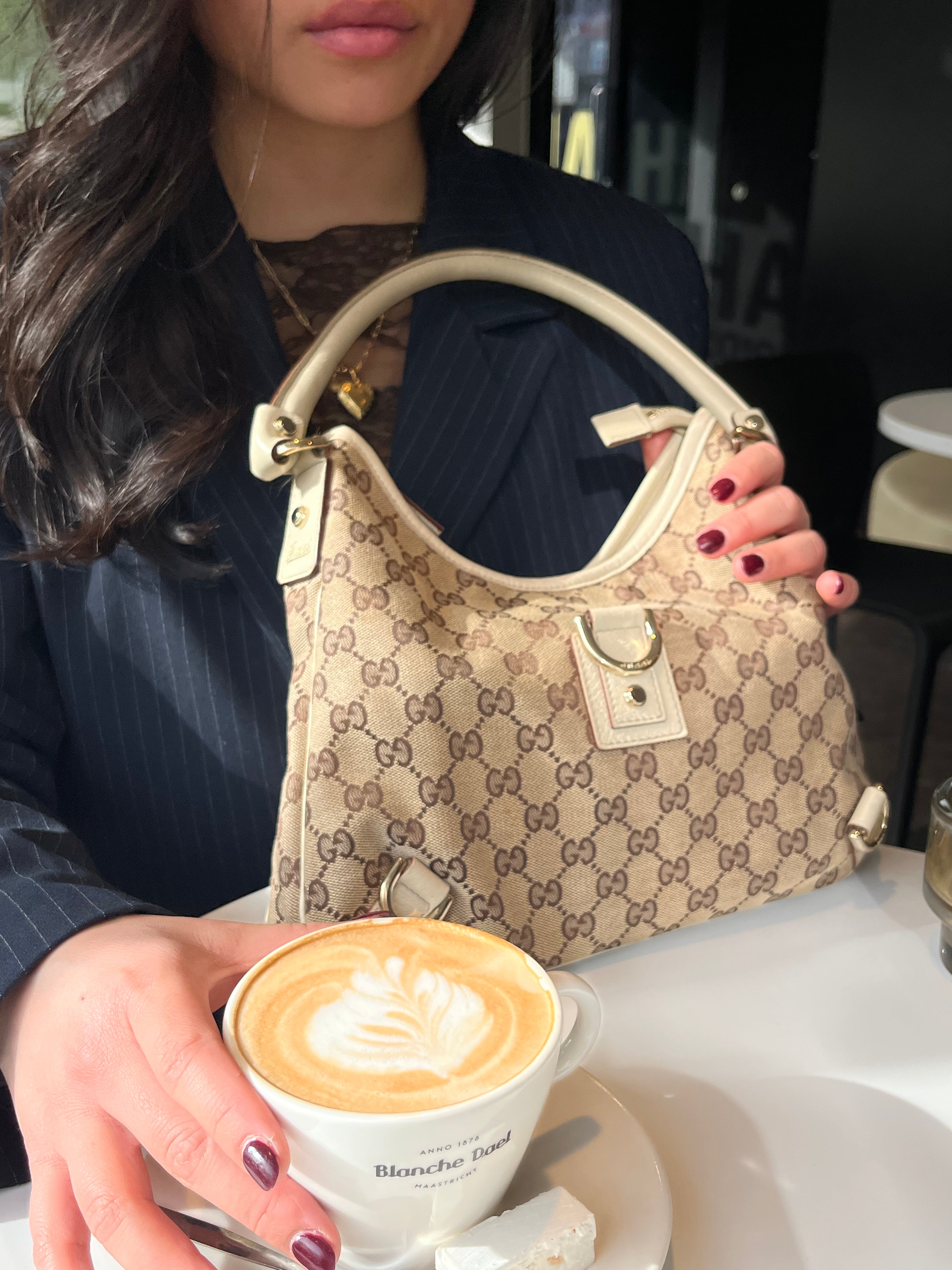 GUCCI GG MONOGRAM ABBEY SMALL SHOULDER BAG