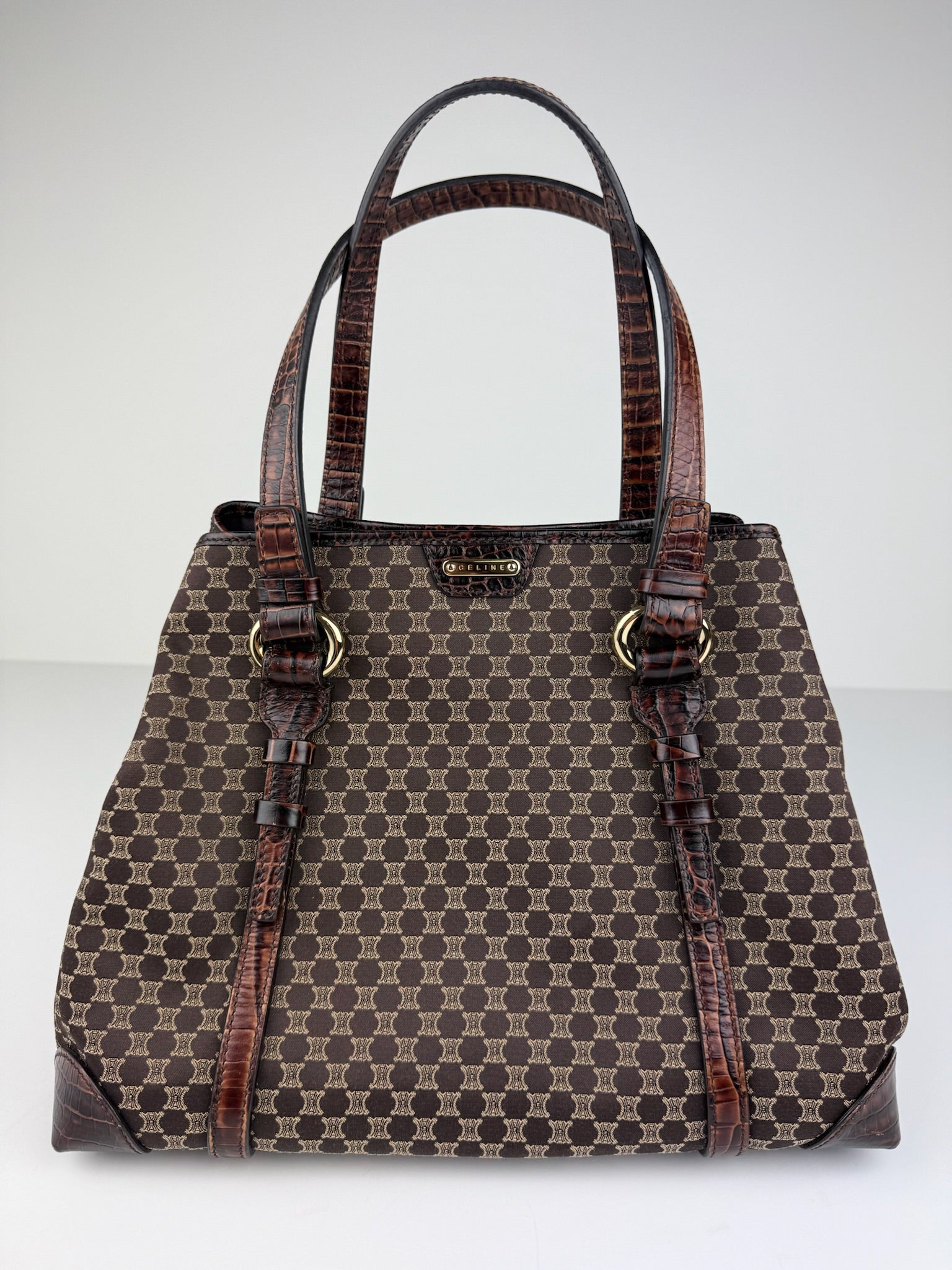 CELINE MACADAM/TRIOMPHE MONOGRAM TOTE
