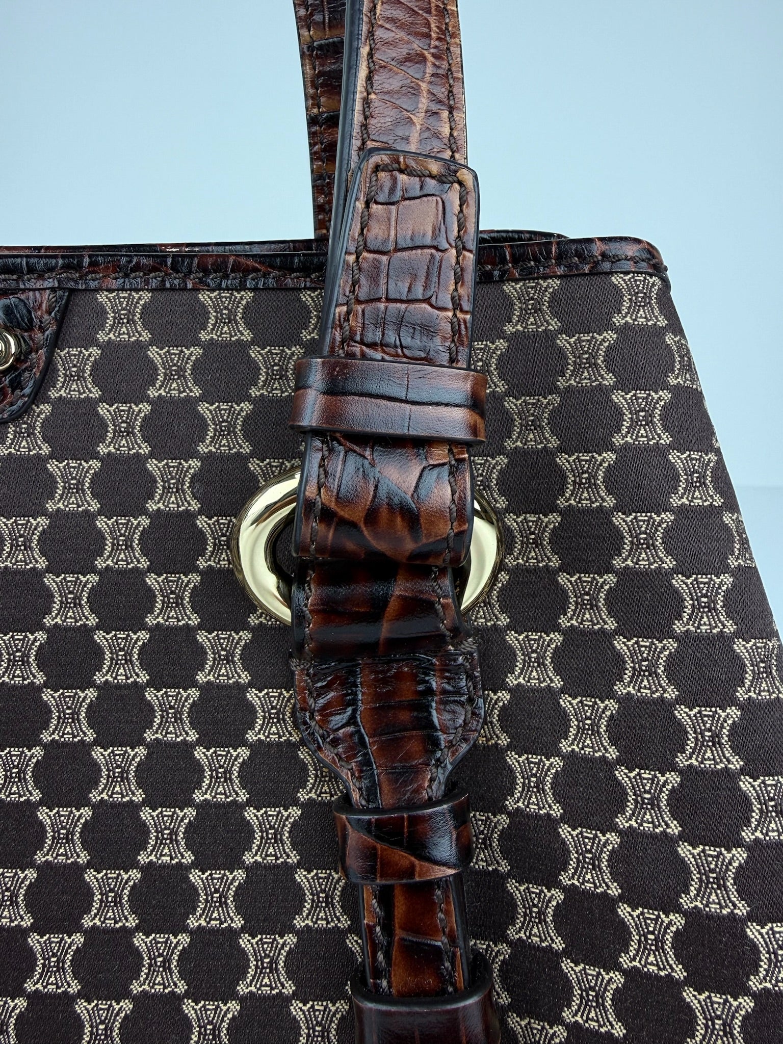 CELINE MACADAM/TRIOMPHE MONOGRAM TOTE