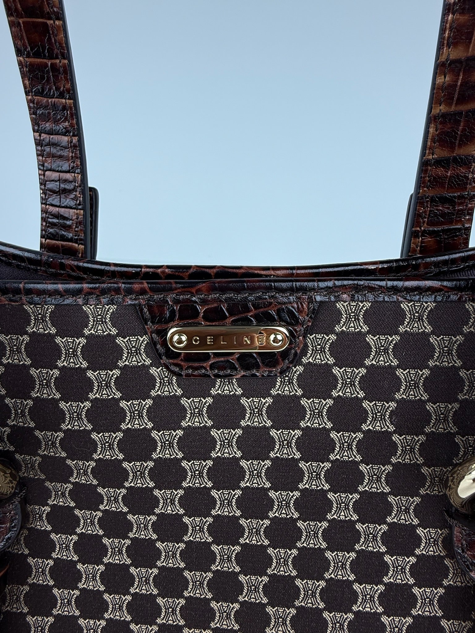 CELINE MACADAM/TRIOMPHE MONOGRAM TOTE