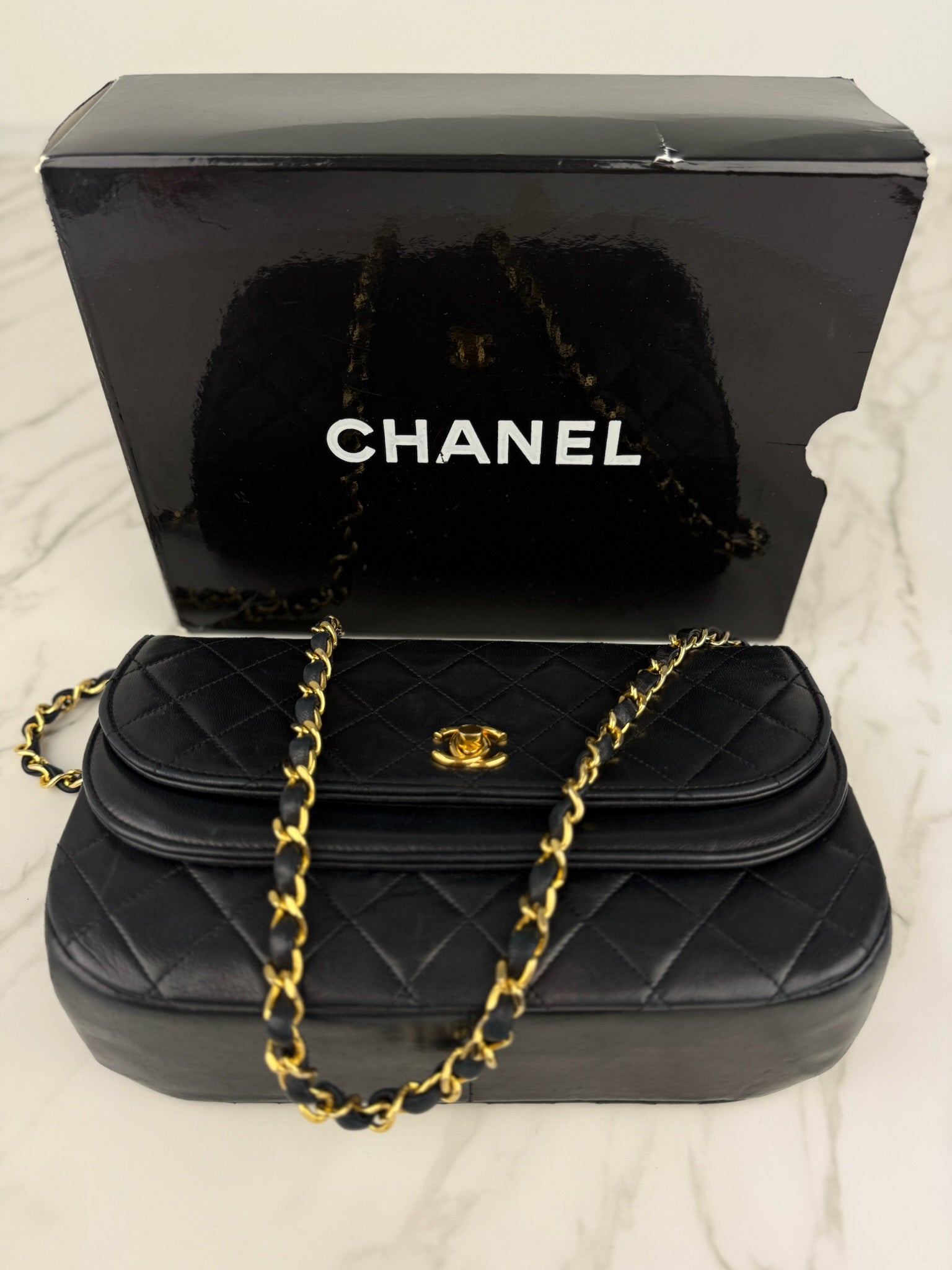 CHANEL MATELASSE DOUBLEFLAP CHAIN SHOULDER BAG 23