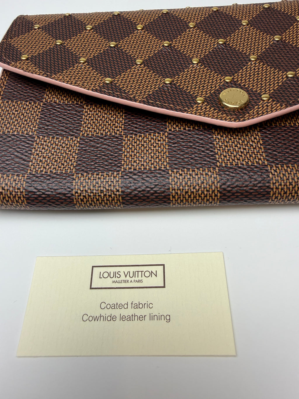 LOUIS VUITTON SARA WALLET DAMIER EBENE STUDS