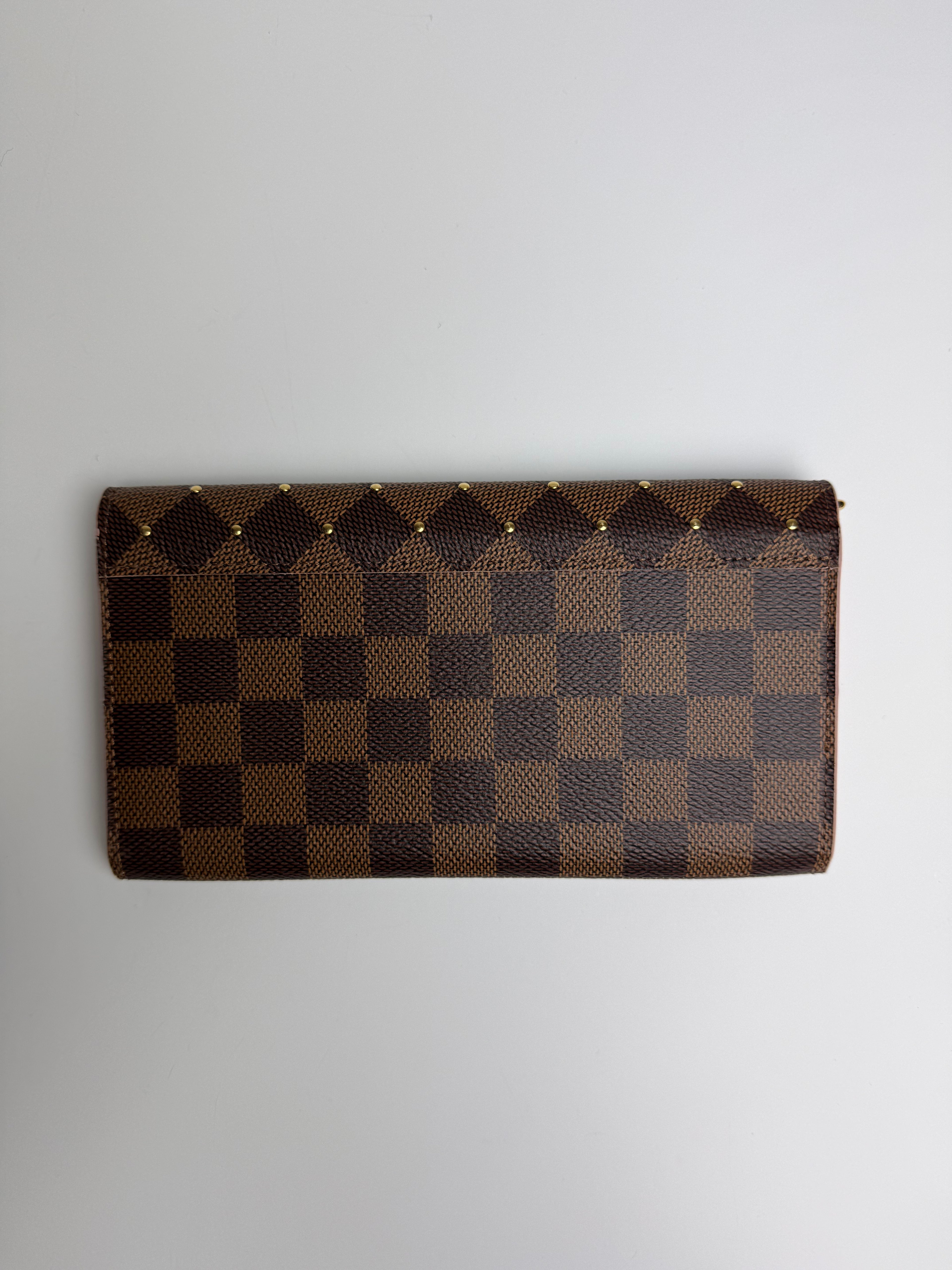 LOUIS VUITTON SARA WALLET DAMIER EBENE STUDS