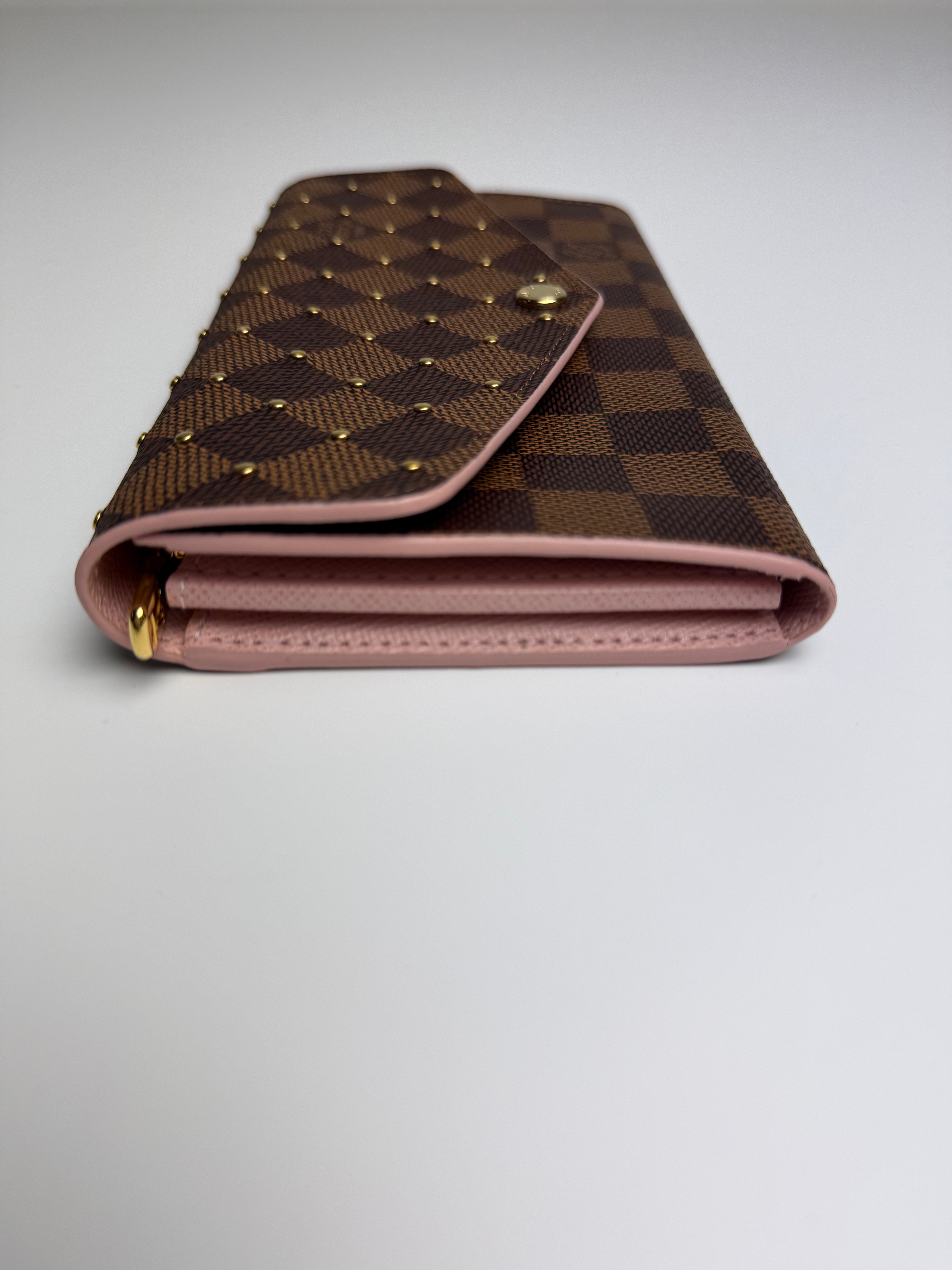LOUIS VUITTON SARA WALLET DAMIER EBENE STUDS