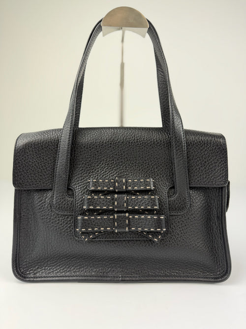 PRADA VITELLO DAINO TRIPLE BOW TOTE