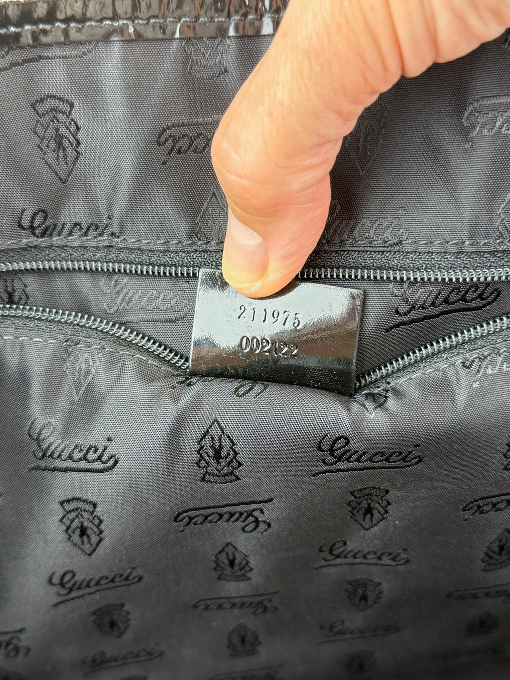 GUCCI SHOULDER/TOTE BAG PATENT LEATHER