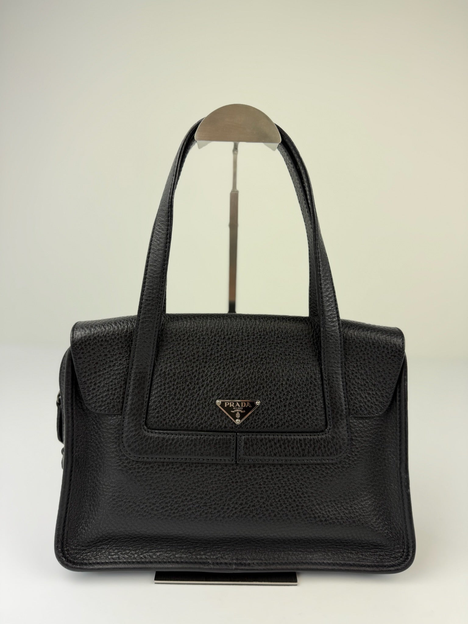 PRADA VITELLO DAINO TRIPLE BOW TOTE