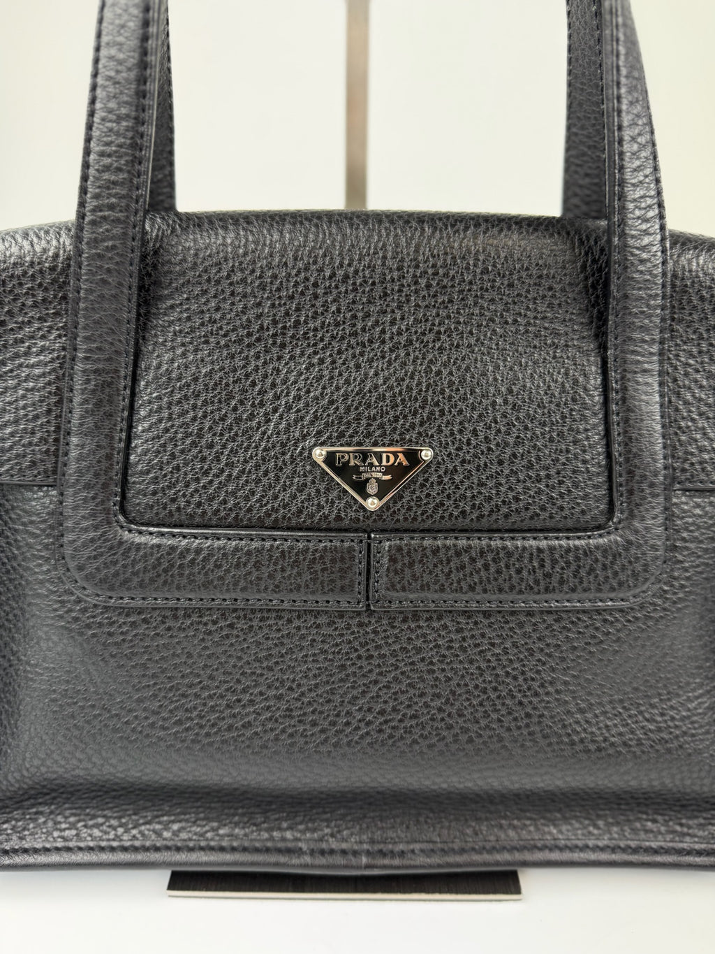 PRADA VITELLO DAINO TRIPLE BOW TOTE