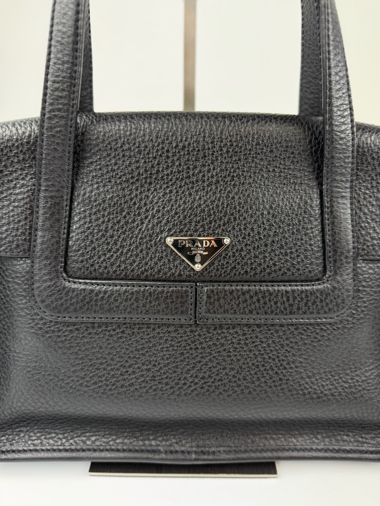 PRADA VITELLO DAINO TRIPLE BOW TOTE