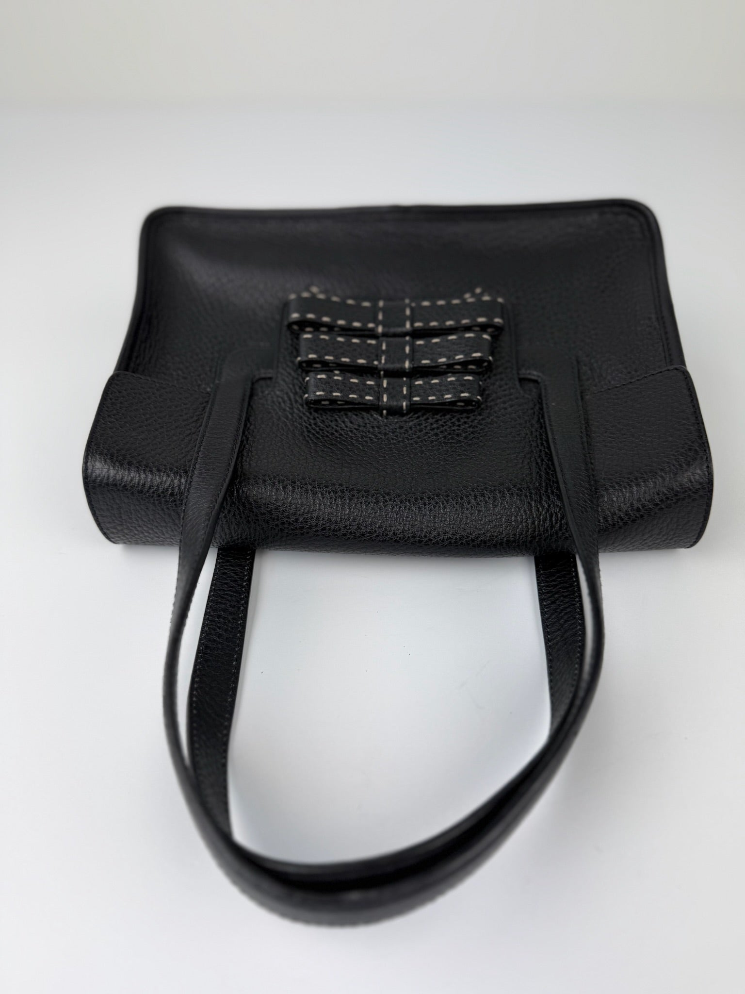 PRADA VITELLO DAINO TRIPLE BOW TOTE