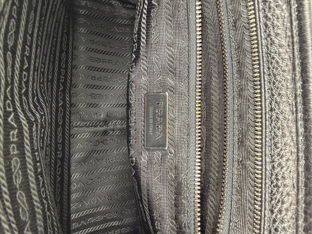 PRADA VITELLO DAINO TRIPLE BOW TOTE