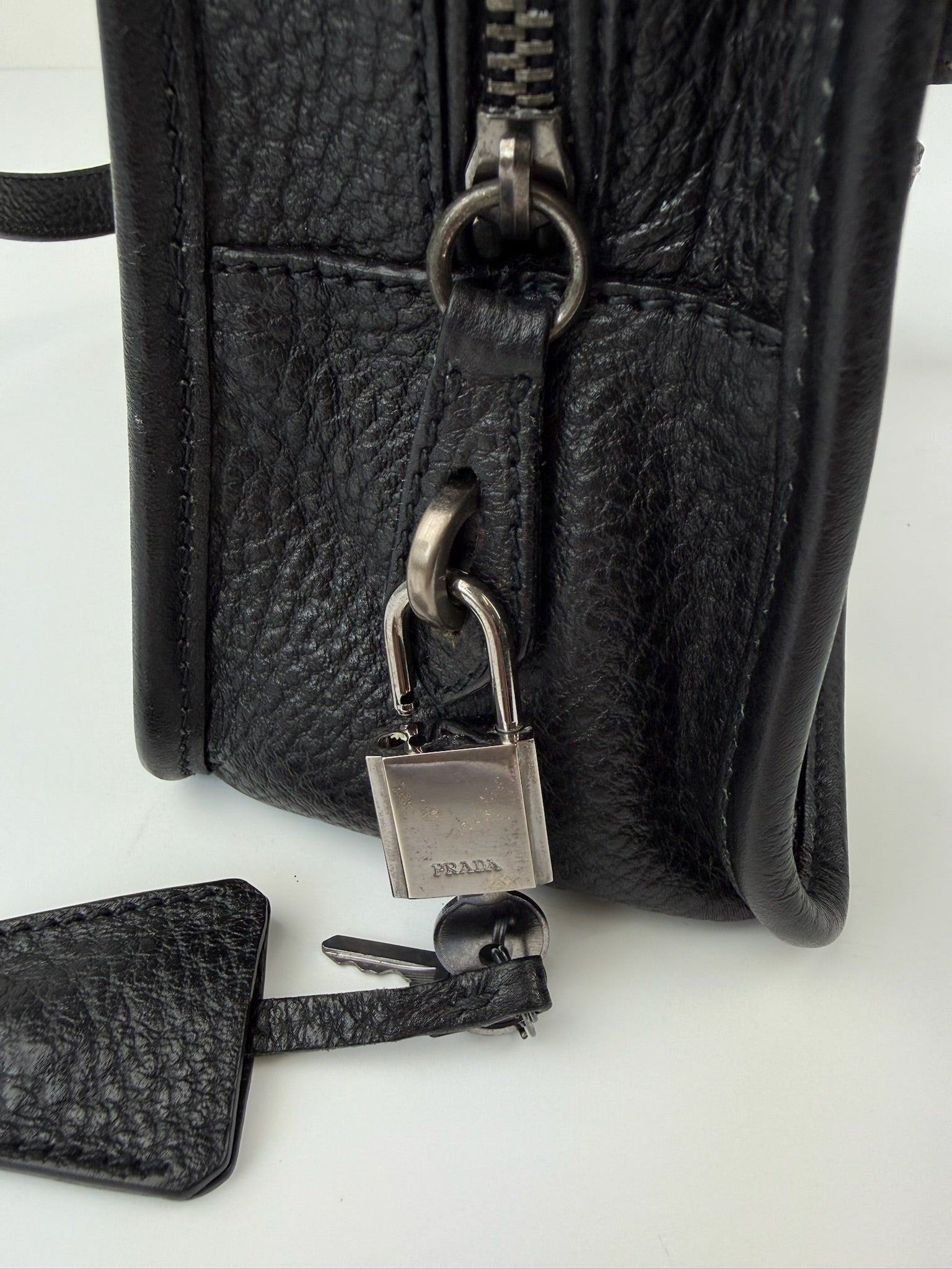 PRADA VITELLO DAINO TRIPLE BOW TOTE