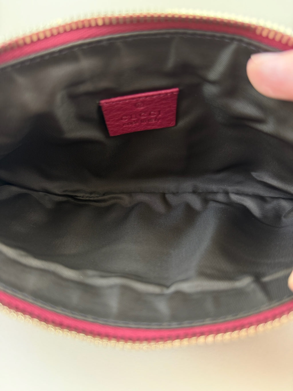 GUCCI GUCCISSIMA WRISTLET CLUTCH/POUCH