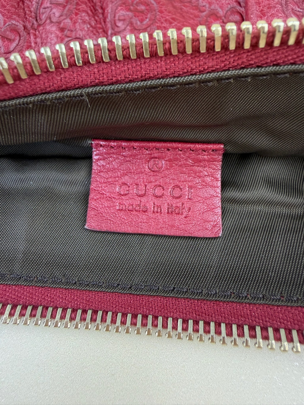 GUCCI GUCCISSIMA WRISTLET CLUTCH/POUCH