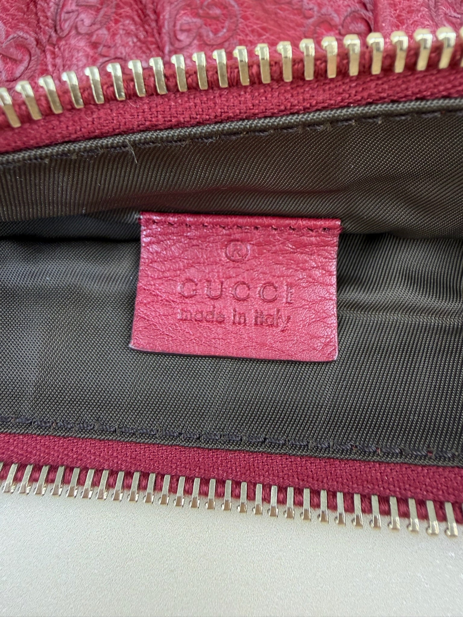 GUCCI GUCCISSIMA WRISTLET CLUTCH/POUCH