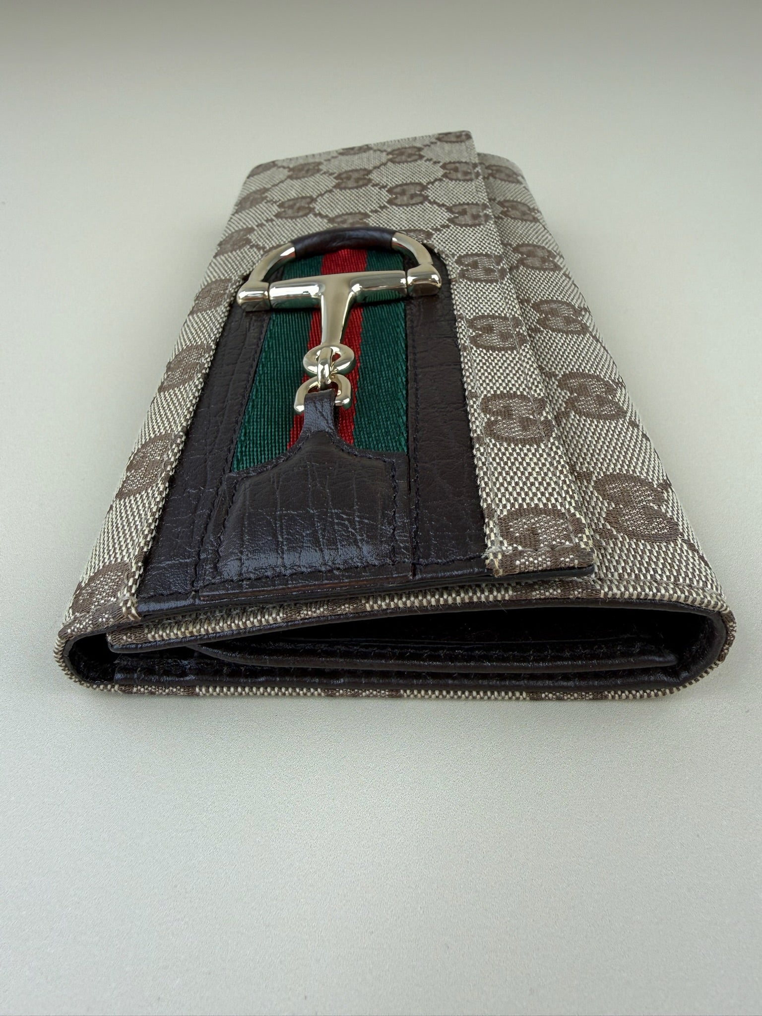 GUCCI HORSEBIT TRI-FOLD LONG WALLET