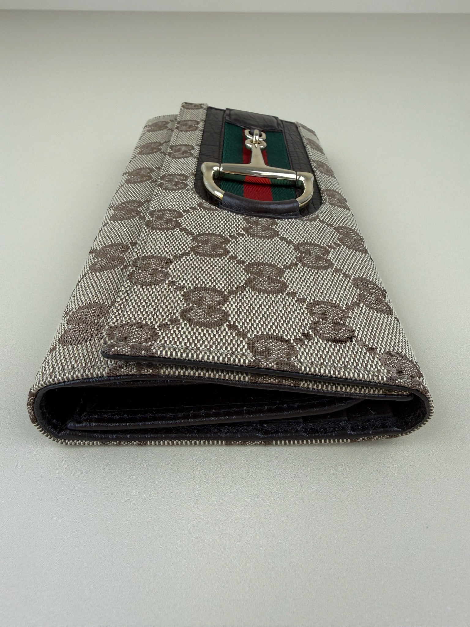 GUCCI HORSEBIT TRI-FOLD LONG WALLET