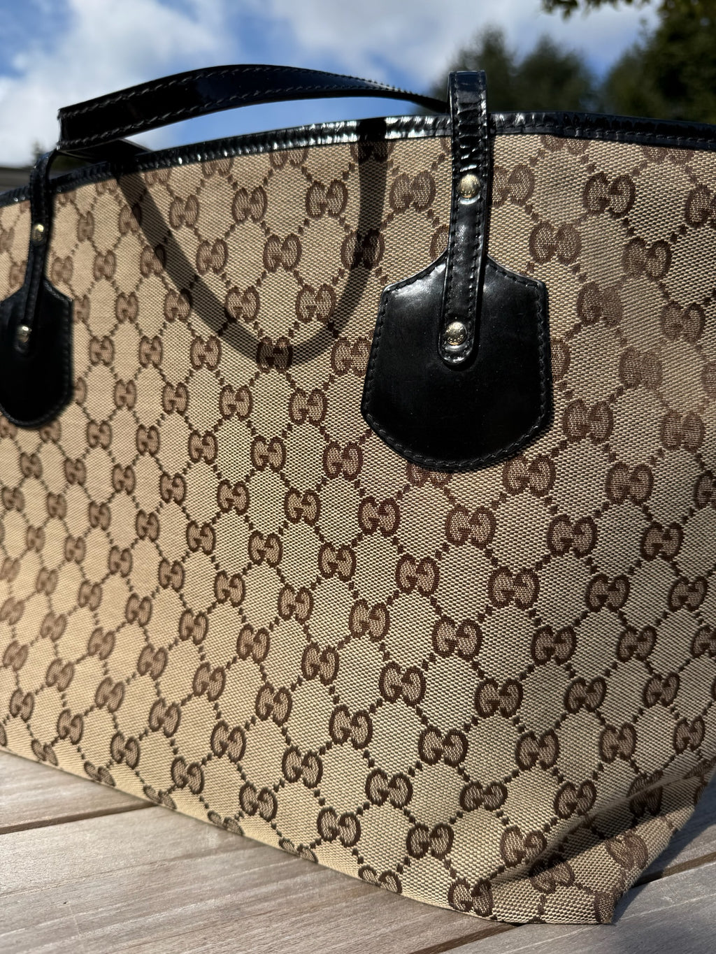 GUCCI SHOULDER/TOTE BAG PATENT LEATHER