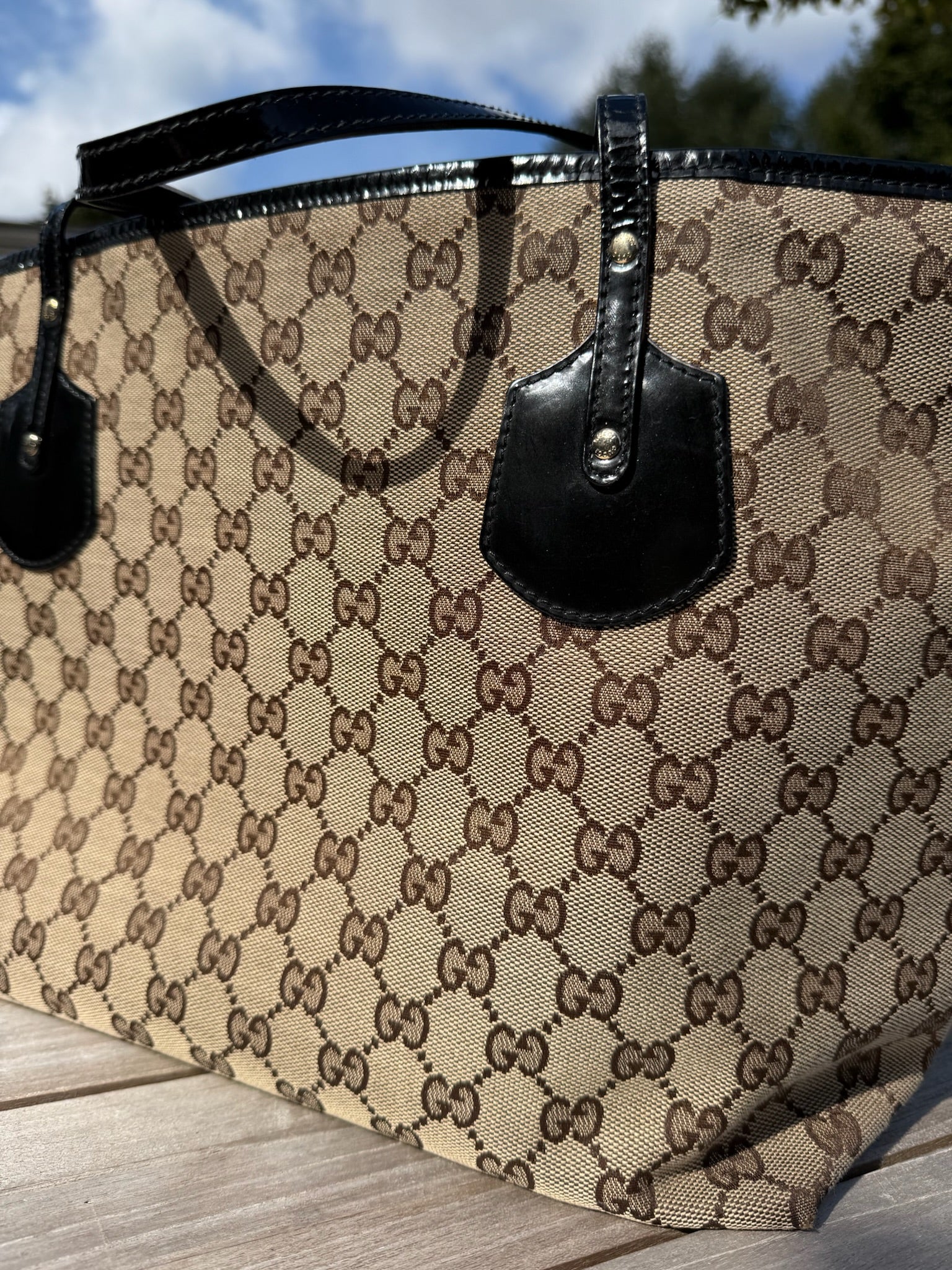GUCCI SHOULDER/TOTE BAG PATENT LEATHER
