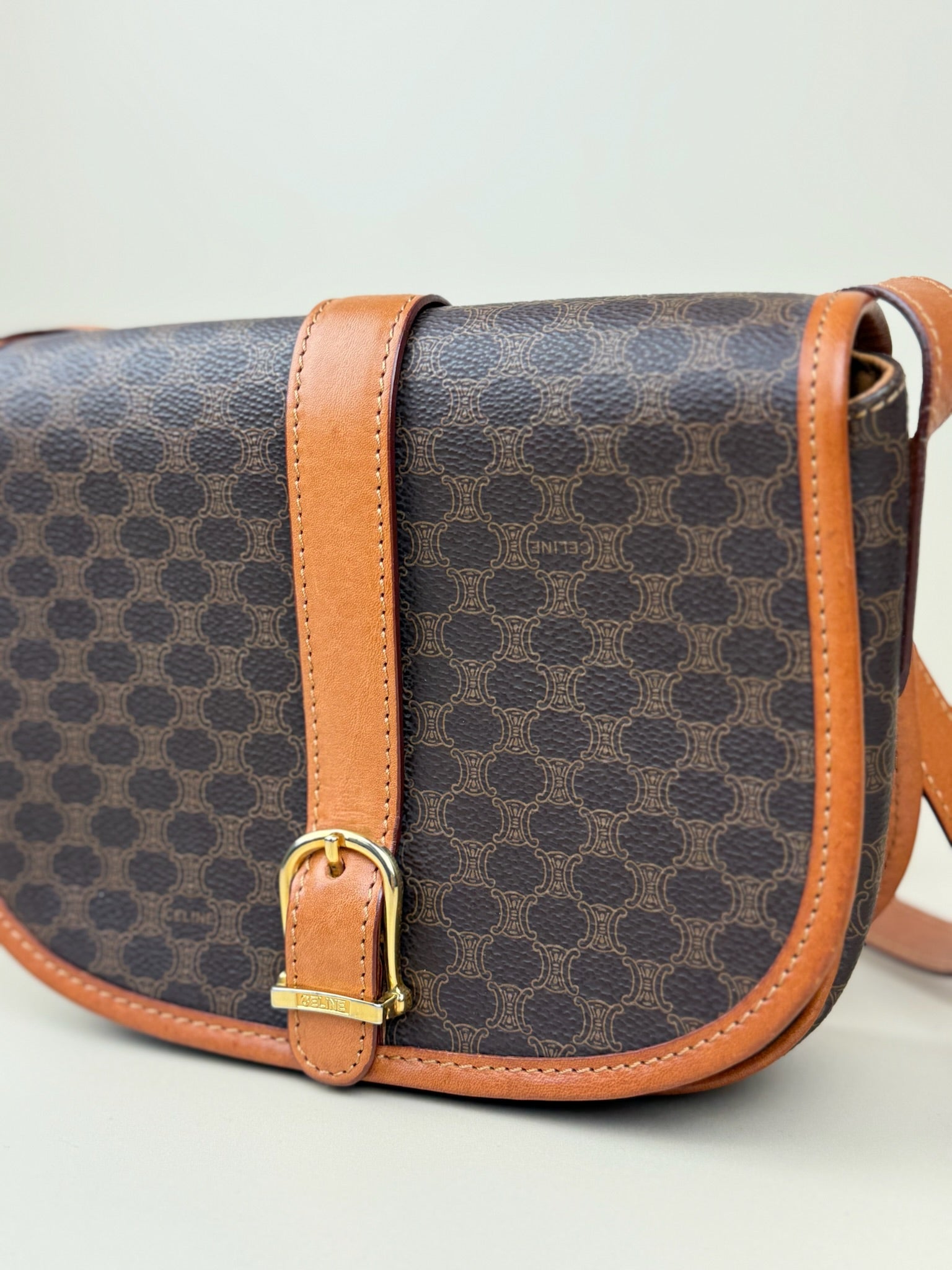 CELINE MACADAM SHOULDER/CROSSBODY BAG