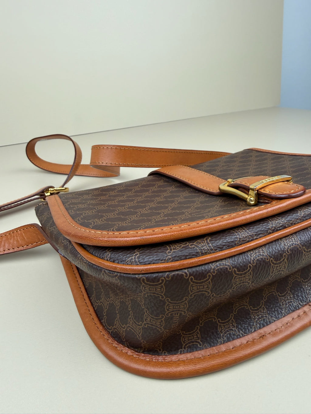 CELINE MACADAM SHOULDER/CROSSBODY BAG