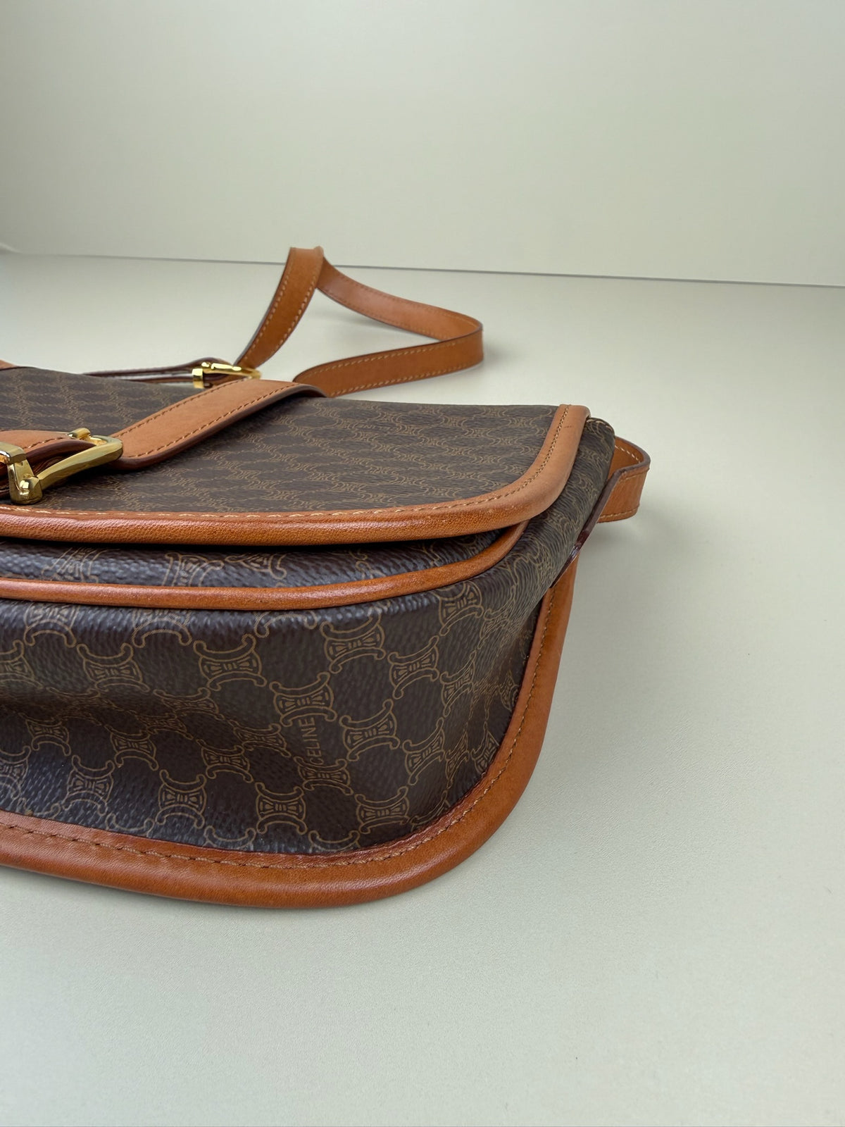CELINE MACADAM SHOULDER/CROSSBODY BAG