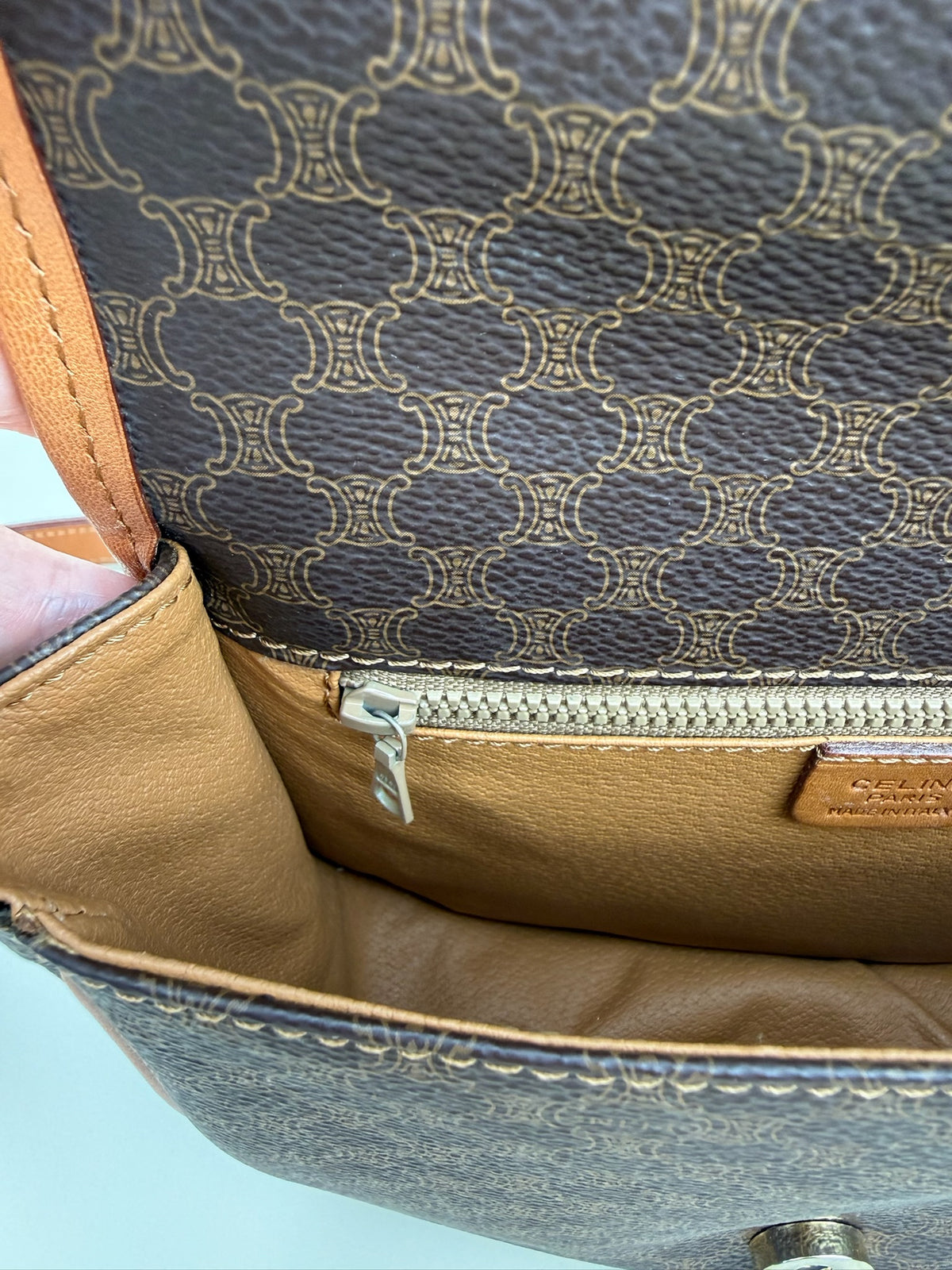 CELINE MACADAM SHOULDER/CROSSBODY BAG