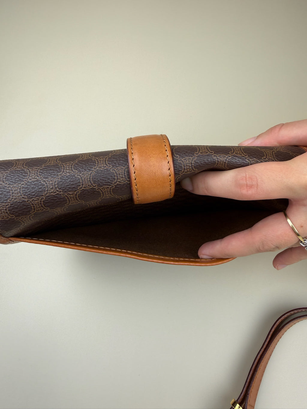 CELINE MACADAM SHOULDER/CROSSBODY BAG