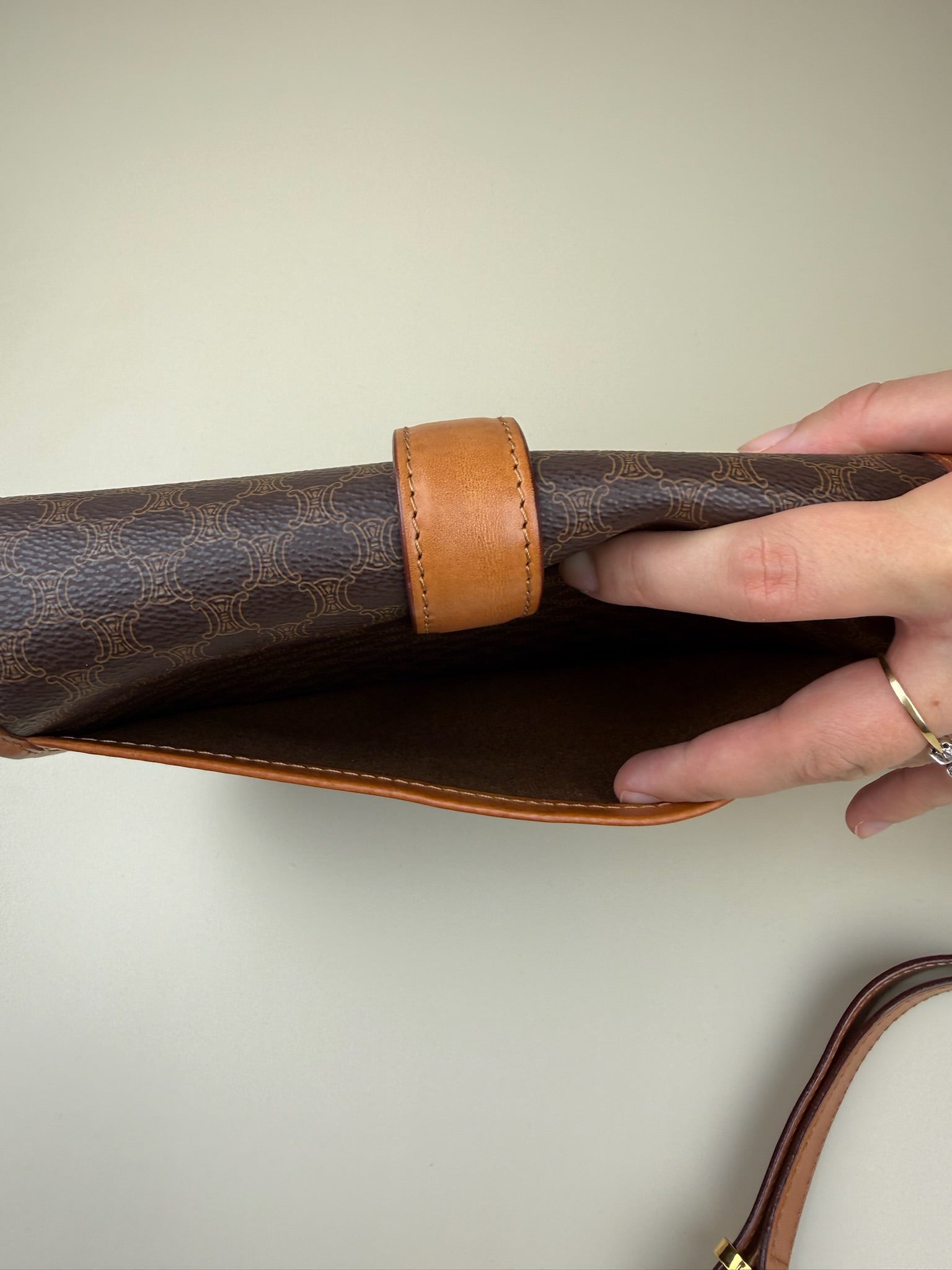 CELINE MACADAM SHOULDER/CROSSBODY BAG
